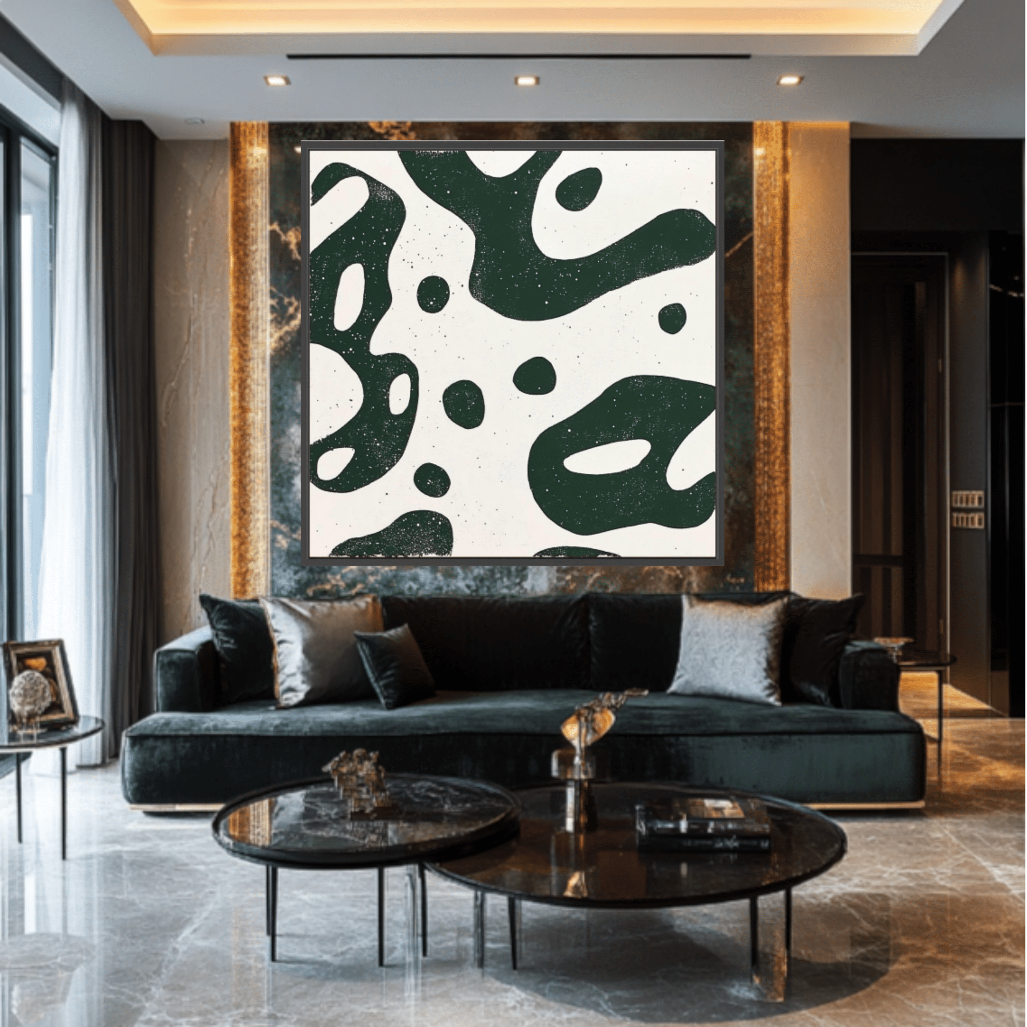 Canvas Print: "Organic Flow" – Modern Minimalist Abstract Art modern abstract canvas wall art by Rossetti Art – luxury interior design artwork for living room, bedroom, office – Contemporary Abstract Design Contemporary Art for Sale contemporary art piece