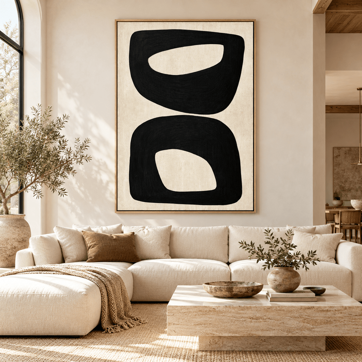 Organic Modern Wall Art – Twin Windows by Rossetti Art