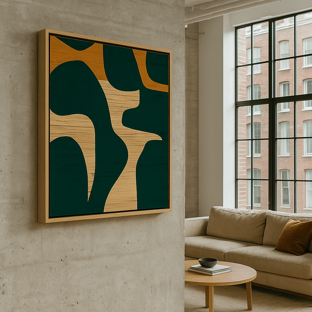 Canvas Print: Organic Shapes Canvas Art – Mid - Century Abstract Wall Print - Chiara Rossetti