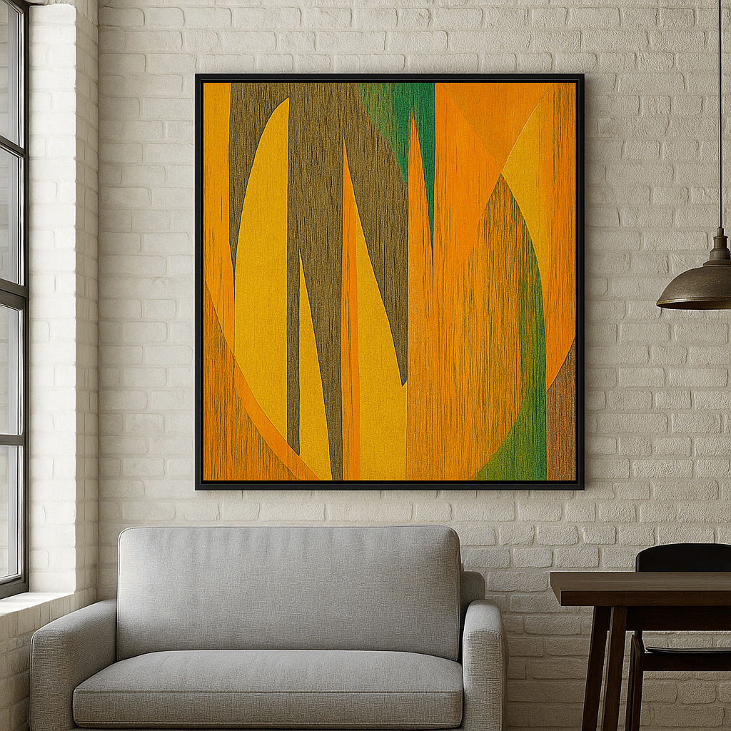 Canvas Print: Organic Verdant Flow – Warm Tone Art Prints - Chiara Rossetti