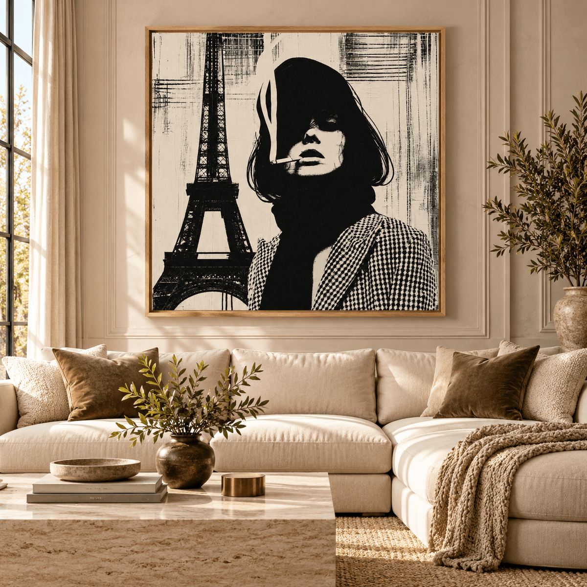 Paris Wall Art – Smoke & Steel by Rossetti Art – living room styling