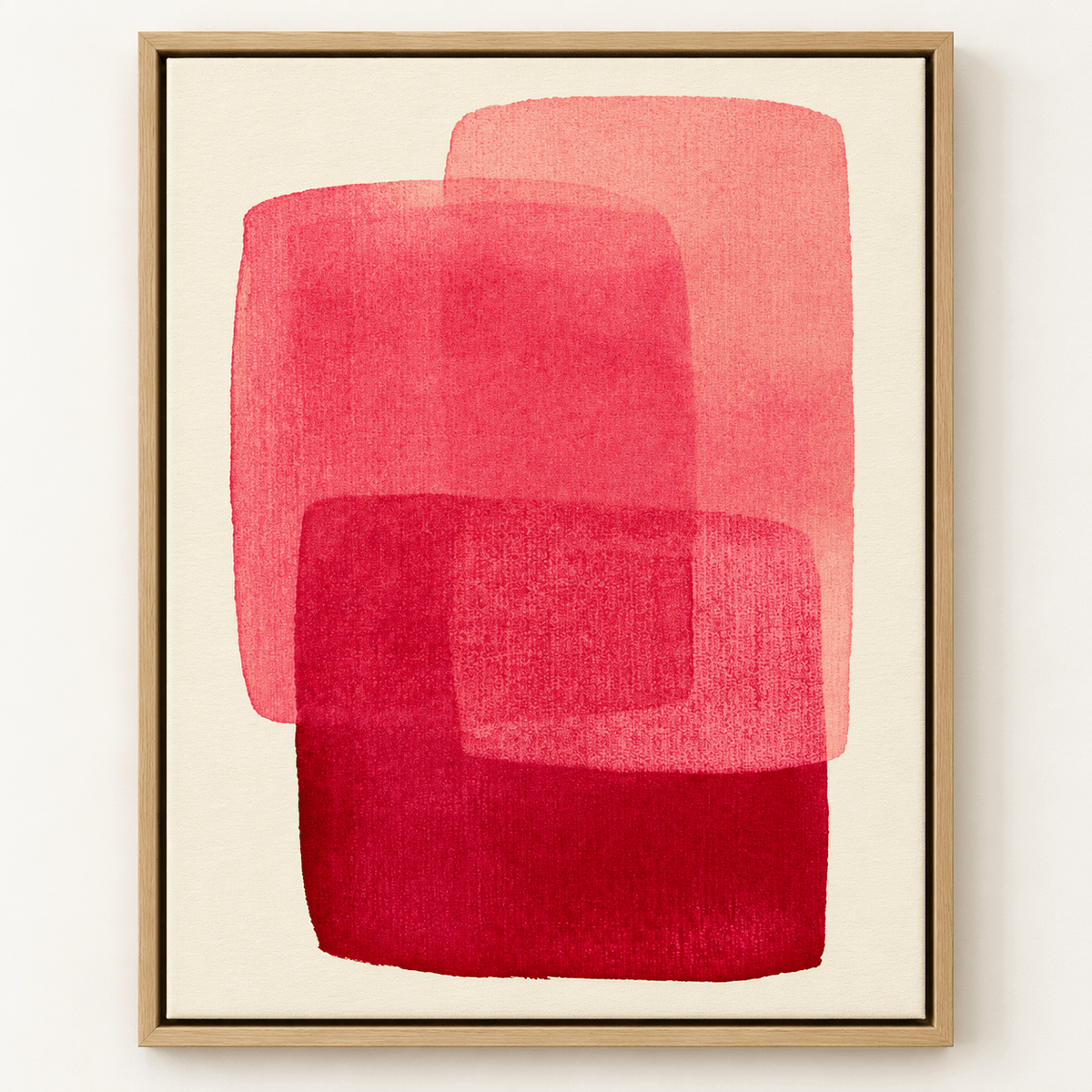 Pink Abstract Wall Art – Rose Veils framed canvas print by Rossetti Art