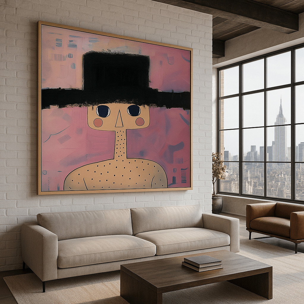 Canvas Print : "Playful Muse" - Whimsical Art Print modern abstract canvas wall art by Rossetti Art – luxury interior design artwork for living room, bedroom, office – contemporary art piece Contemporary Canvas Art Contemporary canvas print