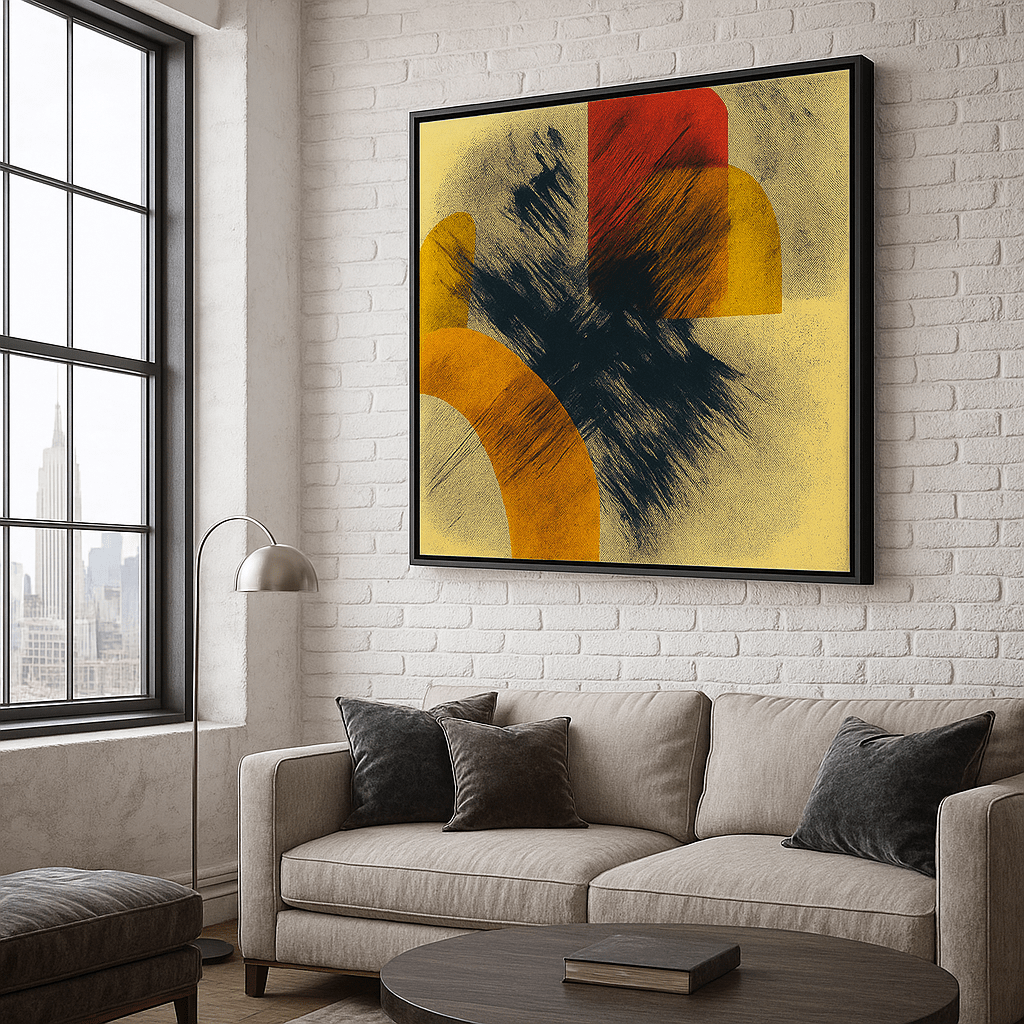 Canvas Print: Pop Color Clash – Abstract Canvas Wall Art - Chiara Rossetti