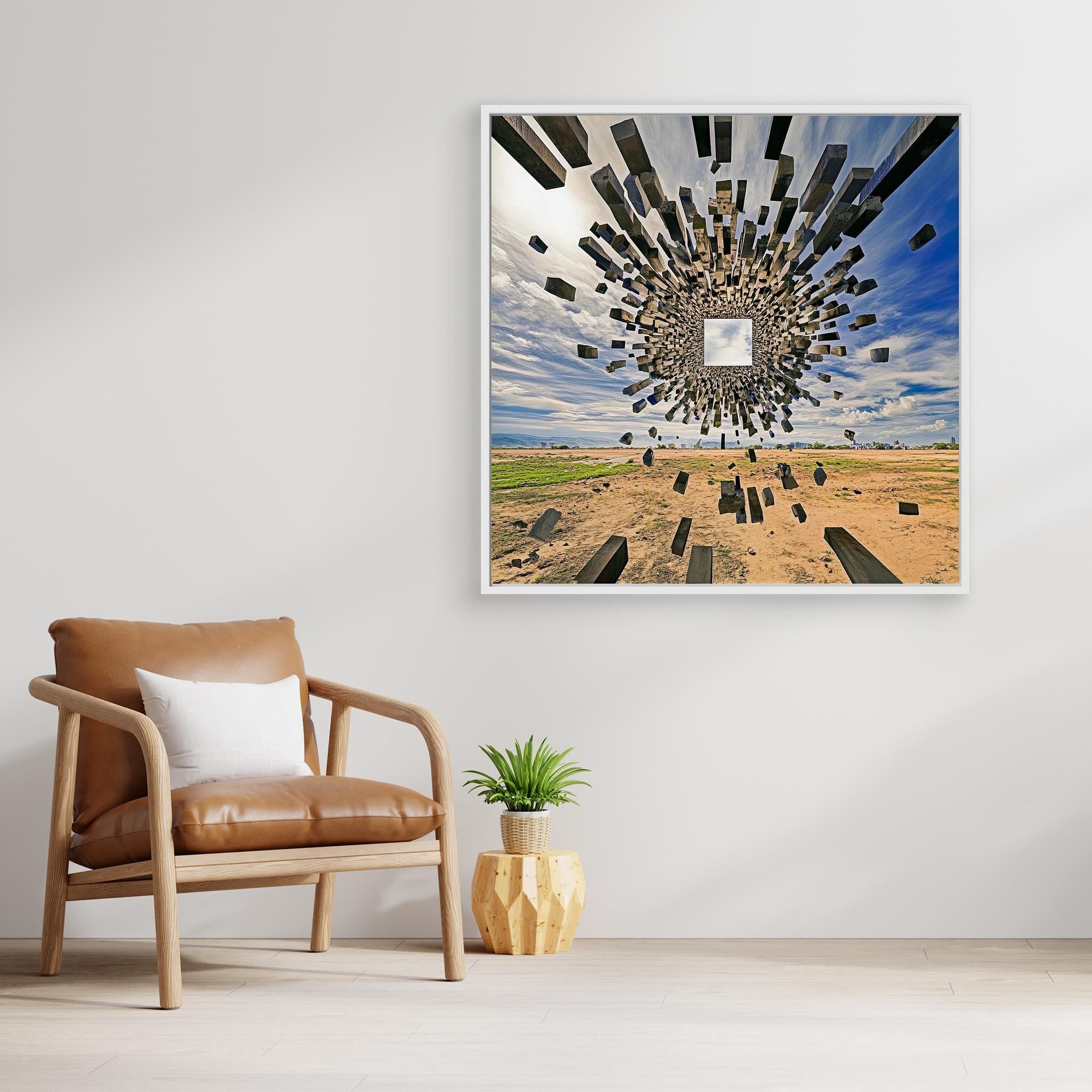 Canvas Print: Portal Collapse – Surreal Geometric Art - Chiara Rossetti