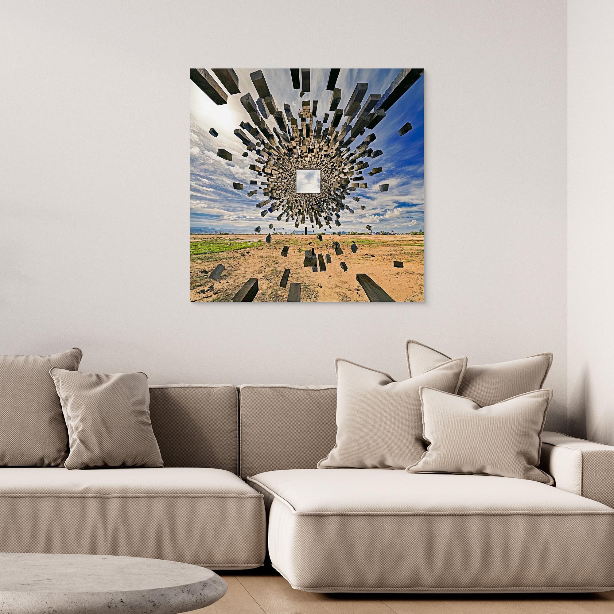 Canvas Print: Portal Collapse – Surreal Geometric Art - Chiara Rossetti