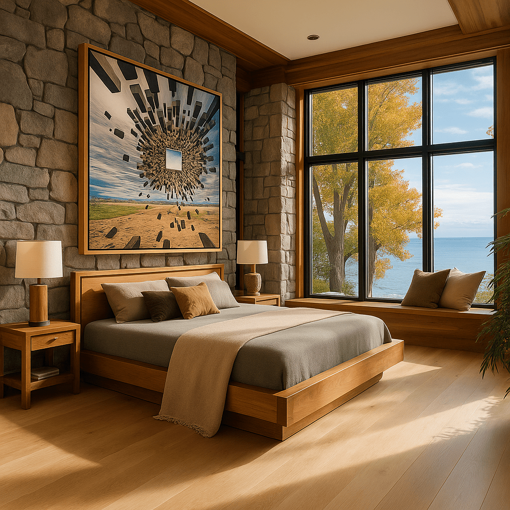 Canvas Print: Portal Collapse – Surreal Geometric Art - Chiara Rossetti