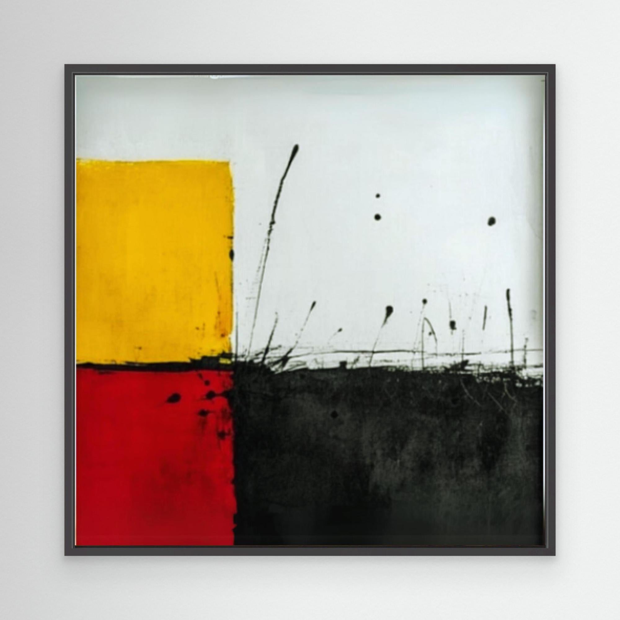 Canvas Print: "Primary Impressions - Abstract Color Fields Art modern abstract canvas wall art by Rossetti Art – luxury interior design artwork for living room, bedroom, office – Abstract Color Blocks Bold Wall Art Contemporary Abstract Design