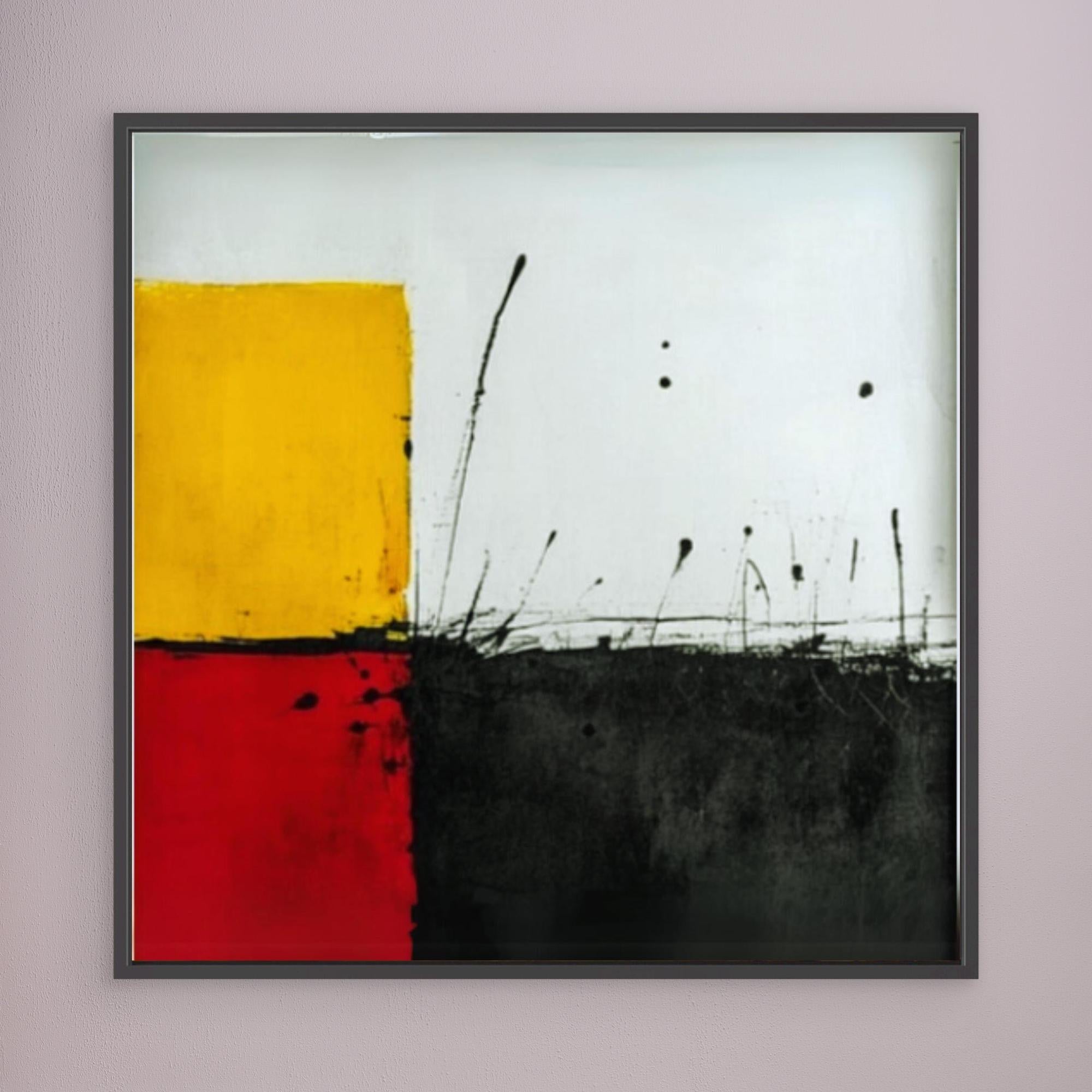 Canvas Print: "Primary Impressions - Abstract Color Fields Art modern abstract canvas wall art by Rossetti Art – luxury interior design artwork for living room, bedroom, office – Abstract Color Blocks Bold Wall Art Contemporary Abstract Design