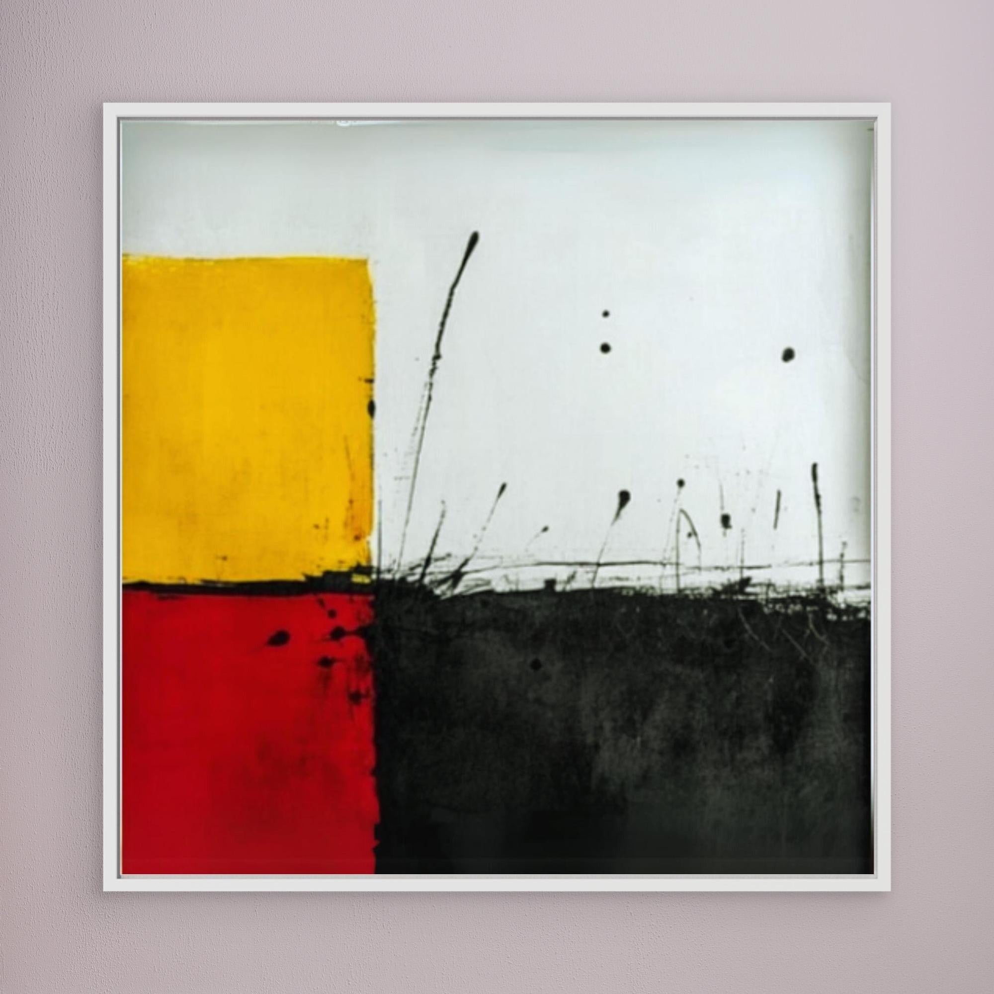 Canvas Print: "Primary Impressions - Abstract Color Fields Art modern abstract canvas wall art by Rossetti Art – luxury interior design artwork for living room, bedroom, office – Abstract Color Blocks Bold Wall Art Contemporary Abstract Design