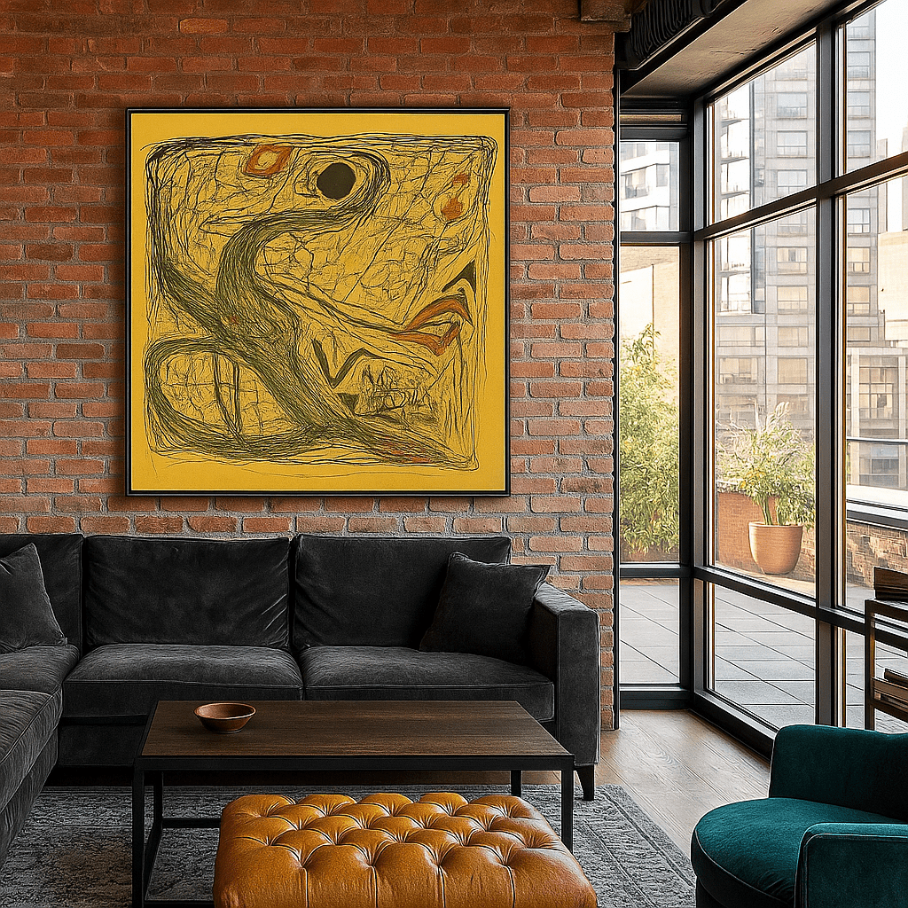 Canvas Print: Primitive Pulse – Abstract Expressionist Canvas Art Print - Chiara Rossetti