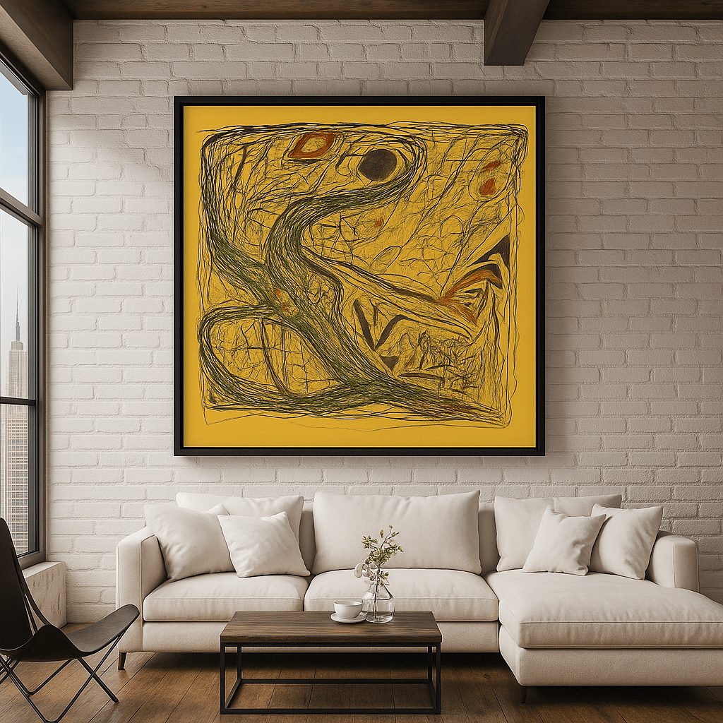 Canvas Print: Primitive Pulse – Abstract Expressionist Canvas Art Print - Chiara Rossetti