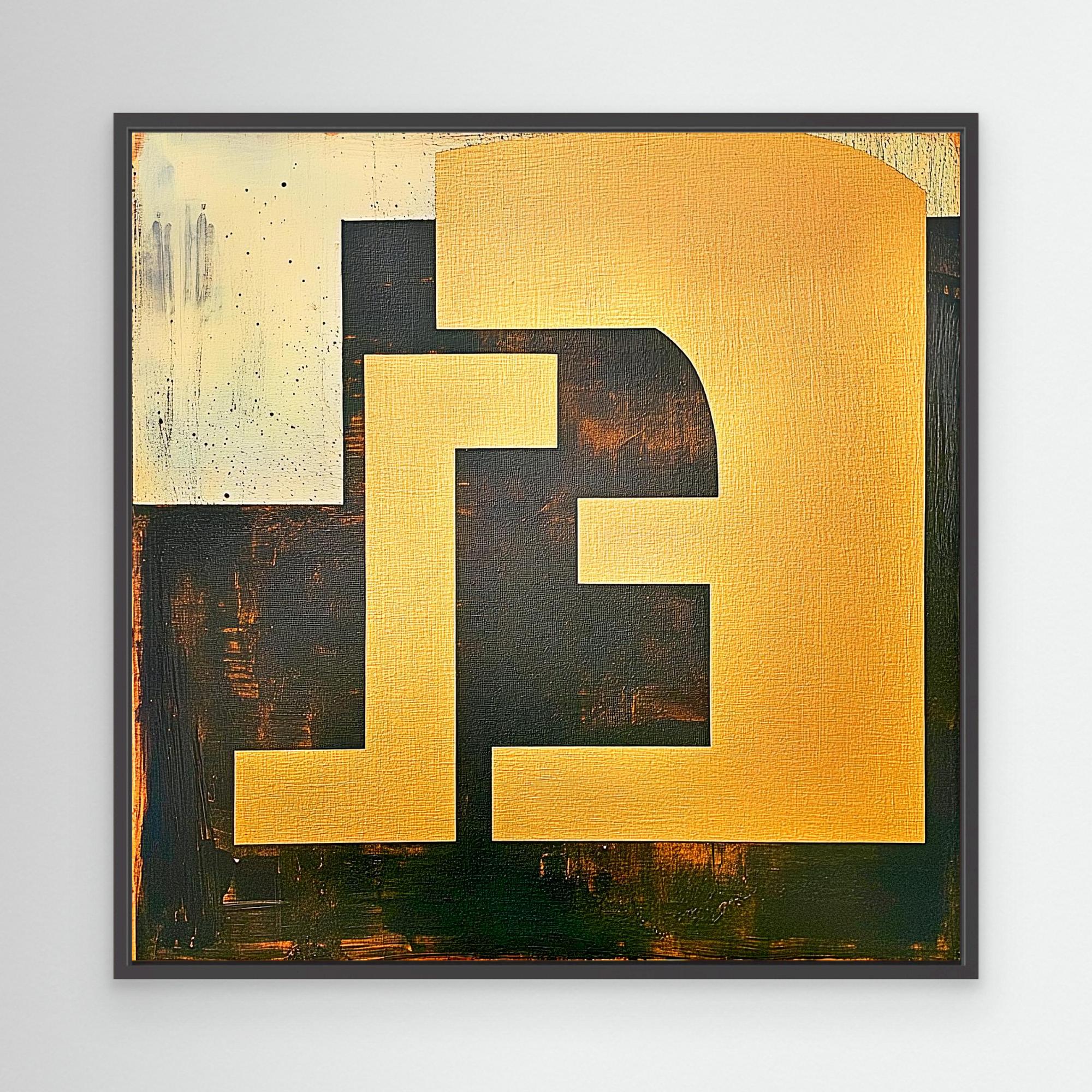 Canvas Print : Radiant Geometry - Modern Abstract Wall Art Canvas modern abstract canvas wall art by Rossetti Art – luxury interior design artwork for living room, bedroom, office – Abstract Gold Decor Contemporary Living Space Art contemporary wall painting