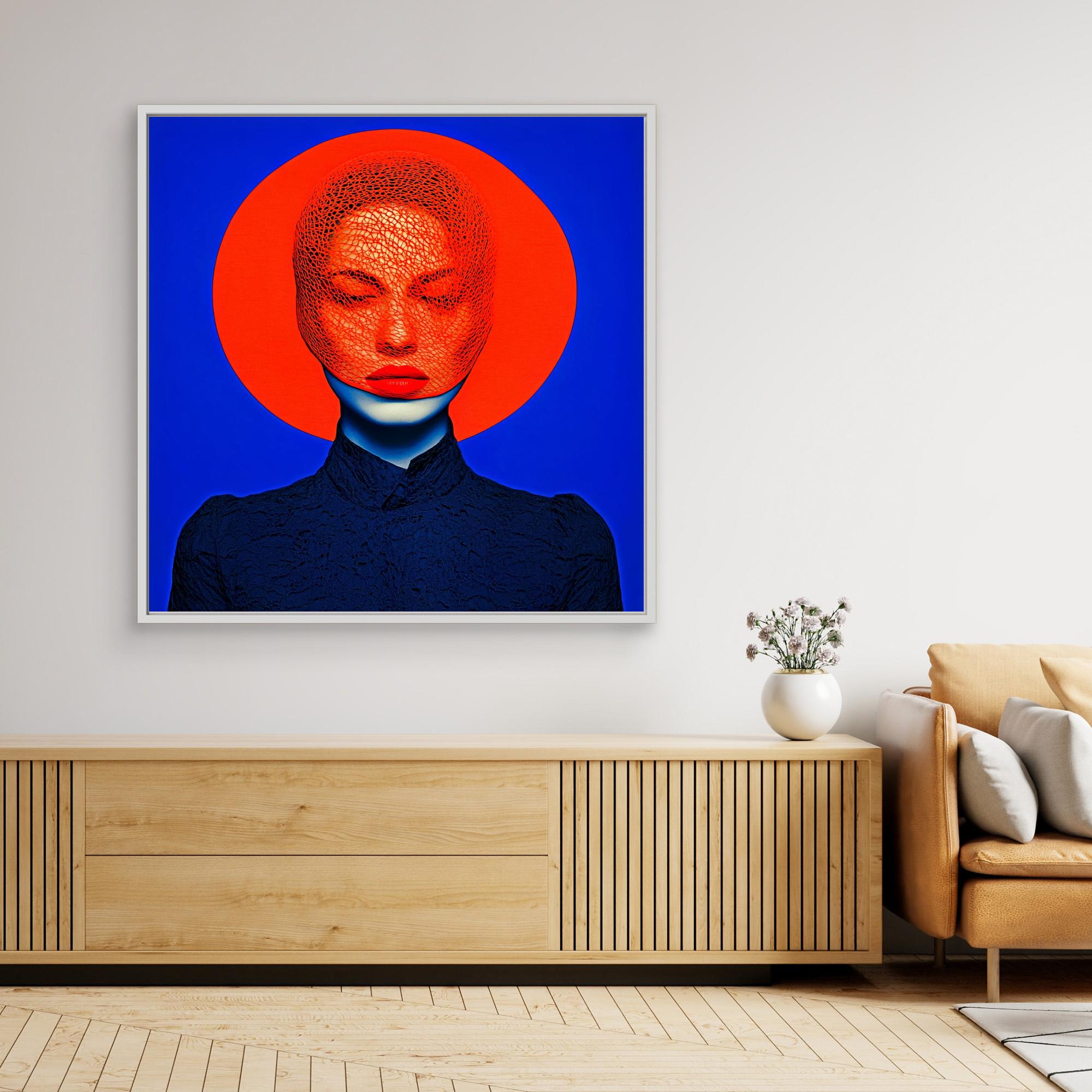 Canvas Print : Radiant Reflection - Modern Portrait Art modern abstract canvas wall art by Rossetti Art – luxury interior design artwork for living room, bedroom, office – contemporary decor style modern portrait photography