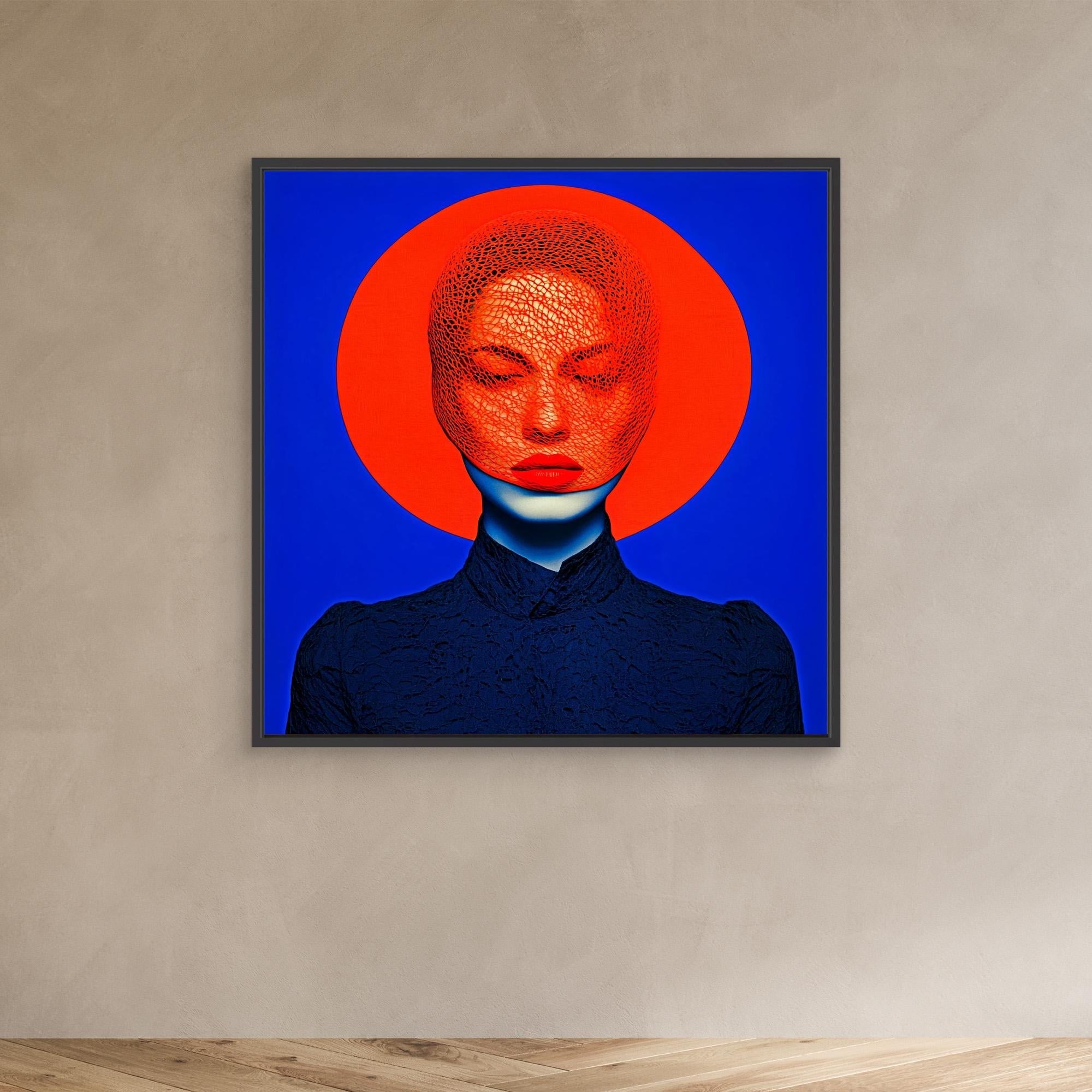 Canvas Print : Radiant Reflection - Modern Portrait Art modern abstract canvas wall art by Rossetti Art – luxury interior design artwork for living room, bedroom, office – contemporary decor style modern portrait photography