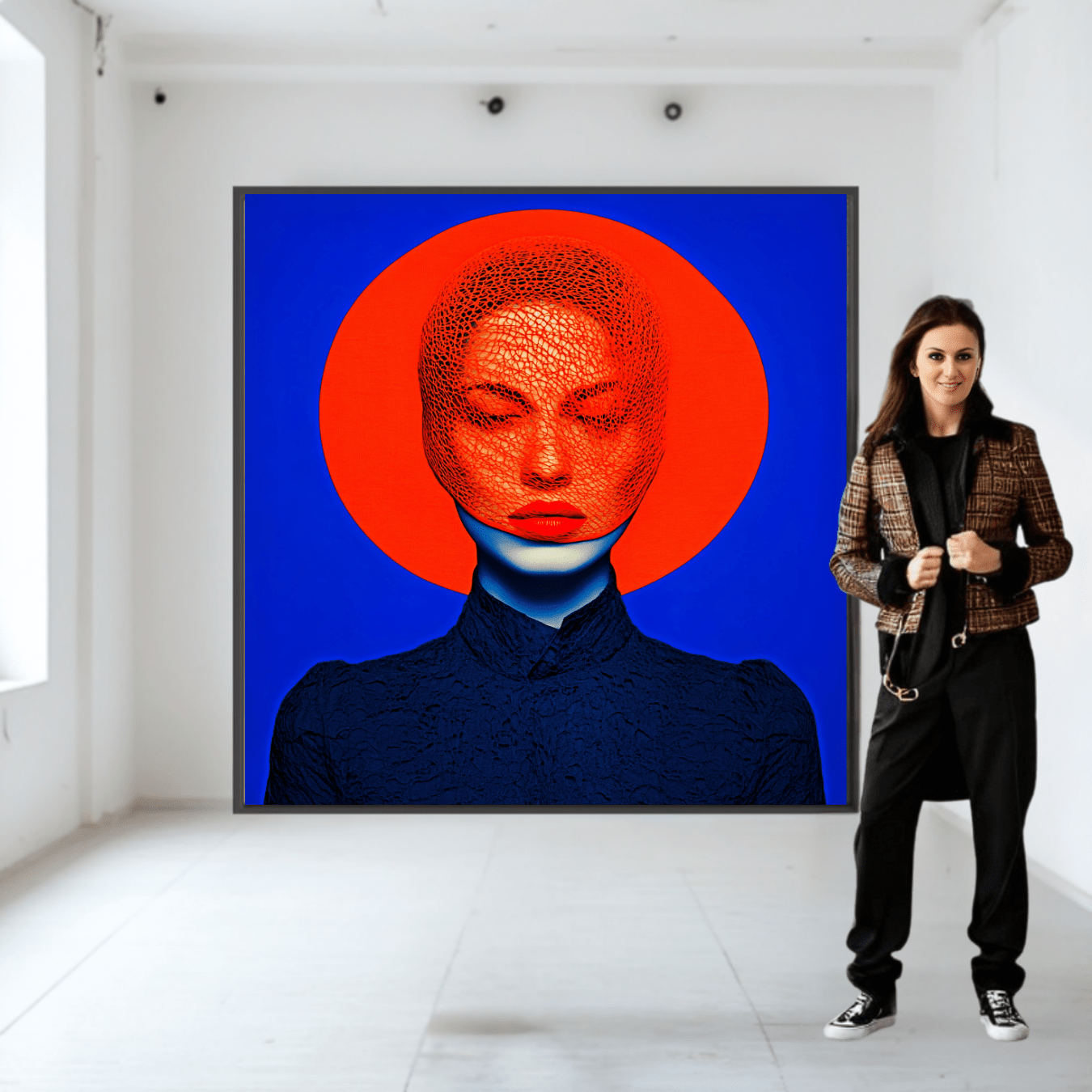 Canvas Print : Radiant Reflection - Modern Portrait Art - Chiara Rossetti