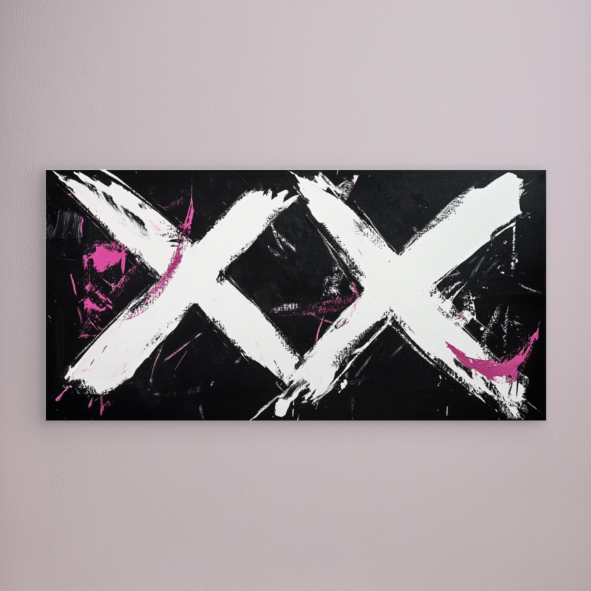 Canvas Print: "Rebel XX" - Abstract Expressionist Art modern abstract canvas wall art by Rossetti Art – luxury interior design artwork for living room, bedroom, office – Contemporary Art for Sale contemporary art piece Contemporary Canvas Art