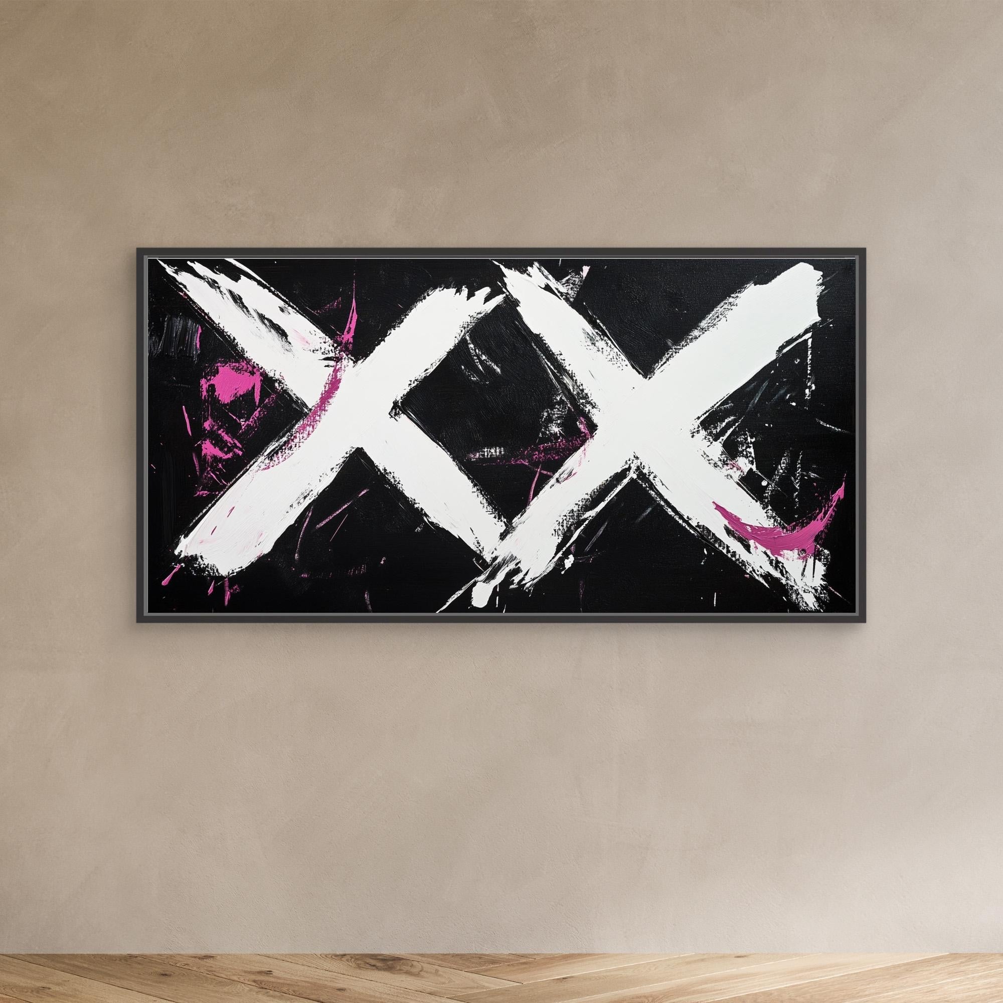 Canvas Print: "Rebel XX" - Abstract Expressionist Art modern abstract canvas wall art by Rossetti Art – luxury interior design artwork for living room, bedroom, office – Contemporary Art for Sale contemporary art piece Contemporary Canvas Art