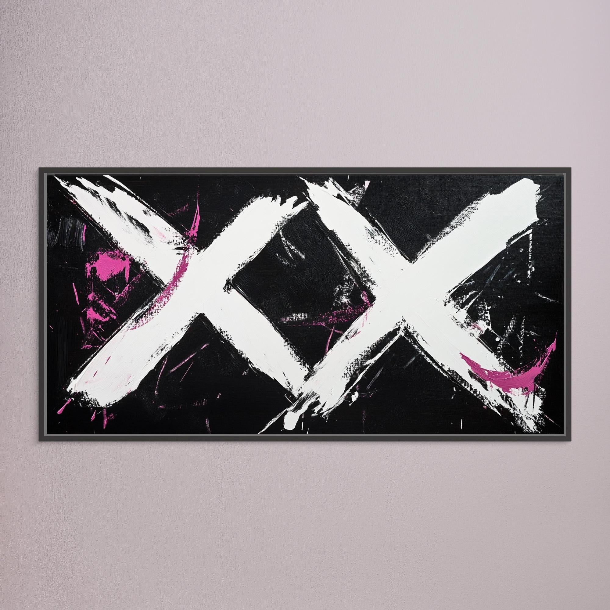 Canvas Print: "Rebel XX" - Abstract Expressionist Art modern abstract canvas wall art by Rossetti Art – luxury interior design artwork for living room, bedroom, office – Contemporary Art for Sale contemporary art piece Contemporary Canvas Art
