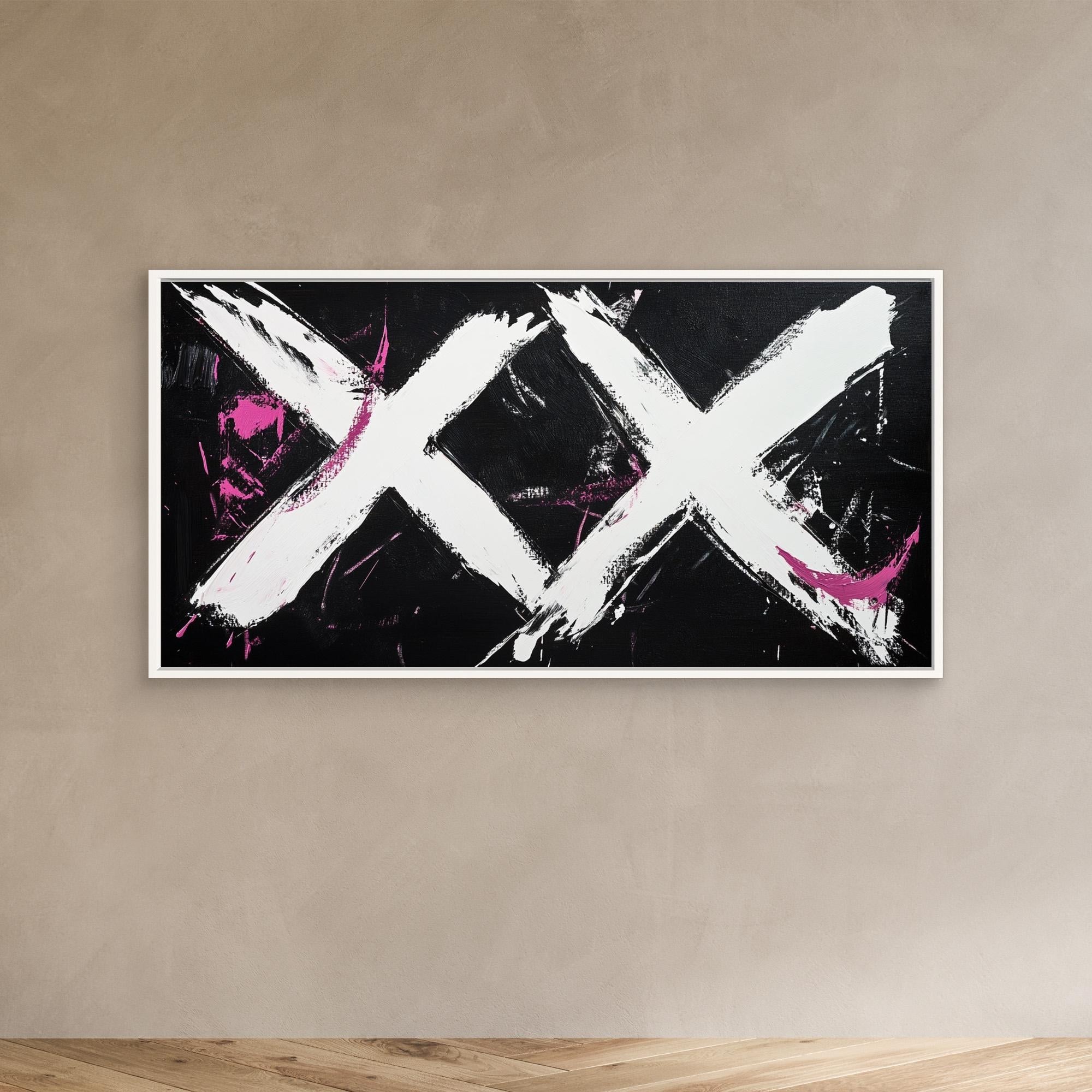 Canvas Print: "Rebel XX" - Abstract Expressionist Art modern abstract canvas wall art by Rossetti Art – luxury interior design artwork for living room, bedroom, office – Contemporary Art for Sale contemporary art piece Contemporary Canvas Art