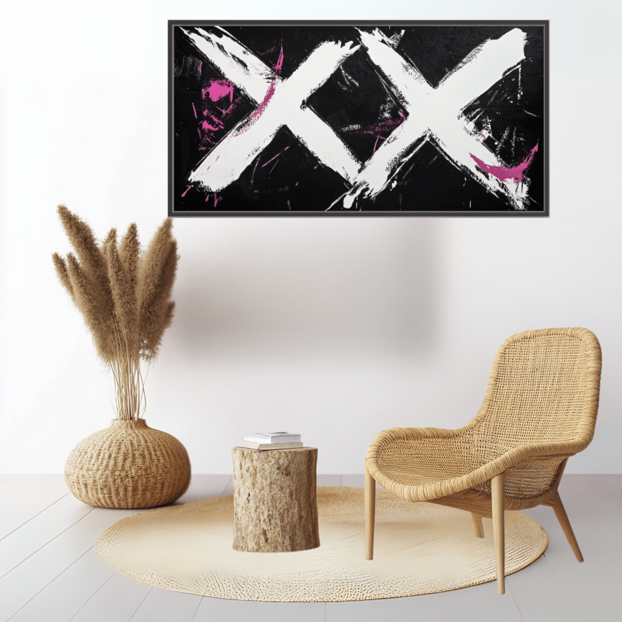 Canvas Print: "Rebel XX" - Abstract Expressionist Art modern abstract canvas wall art by Rossetti Art – luxury interior design artwork for living room, bedroom, office – Contemporary Art for Sale contemporary art piece Contemporary Canvas Art
