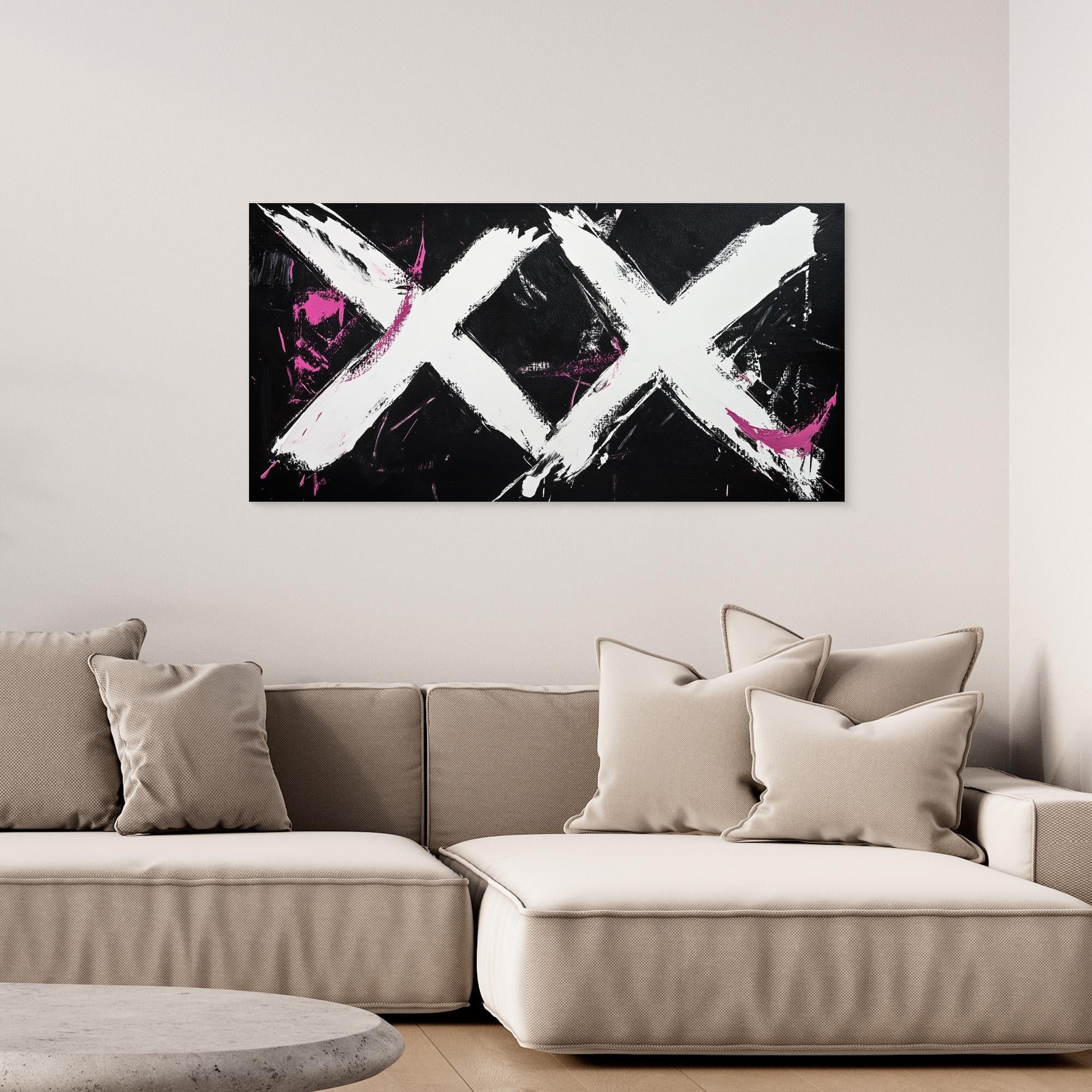 Canvas Print: "Rebel XX" - Abstract Expressionist Art modern abstract canvas wall art by Rossetti Art – luxury interior design artwork for living room, bedroom, office – Contemporary Art for Sale contemporary art piece Contemporary Canvas Art