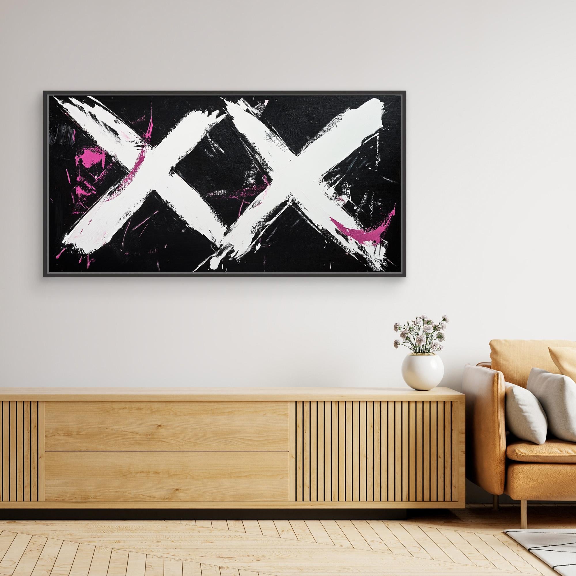 Canvas Print: "Rebel XX" - Abstract Expressionist Art modern abstract canvas wall art by Rossetti Art – luxury interior design artwork for living room, bedroom, office – Contemporary Art for Sale contemporary art piece Contemporary Canvas Art