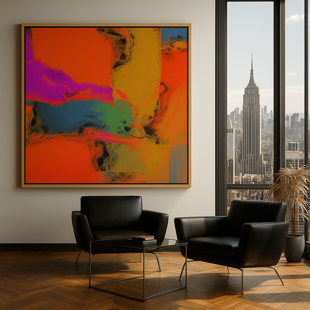 Canvas Print: Retinal Burner Deluxe – Bold Abstract Canvas Wall Art modern abstract canvas wall art by Rossetti Art – luxury interior design artwork for living room, bedroom, office – abstract wall art bold geometric art contemporary wall design