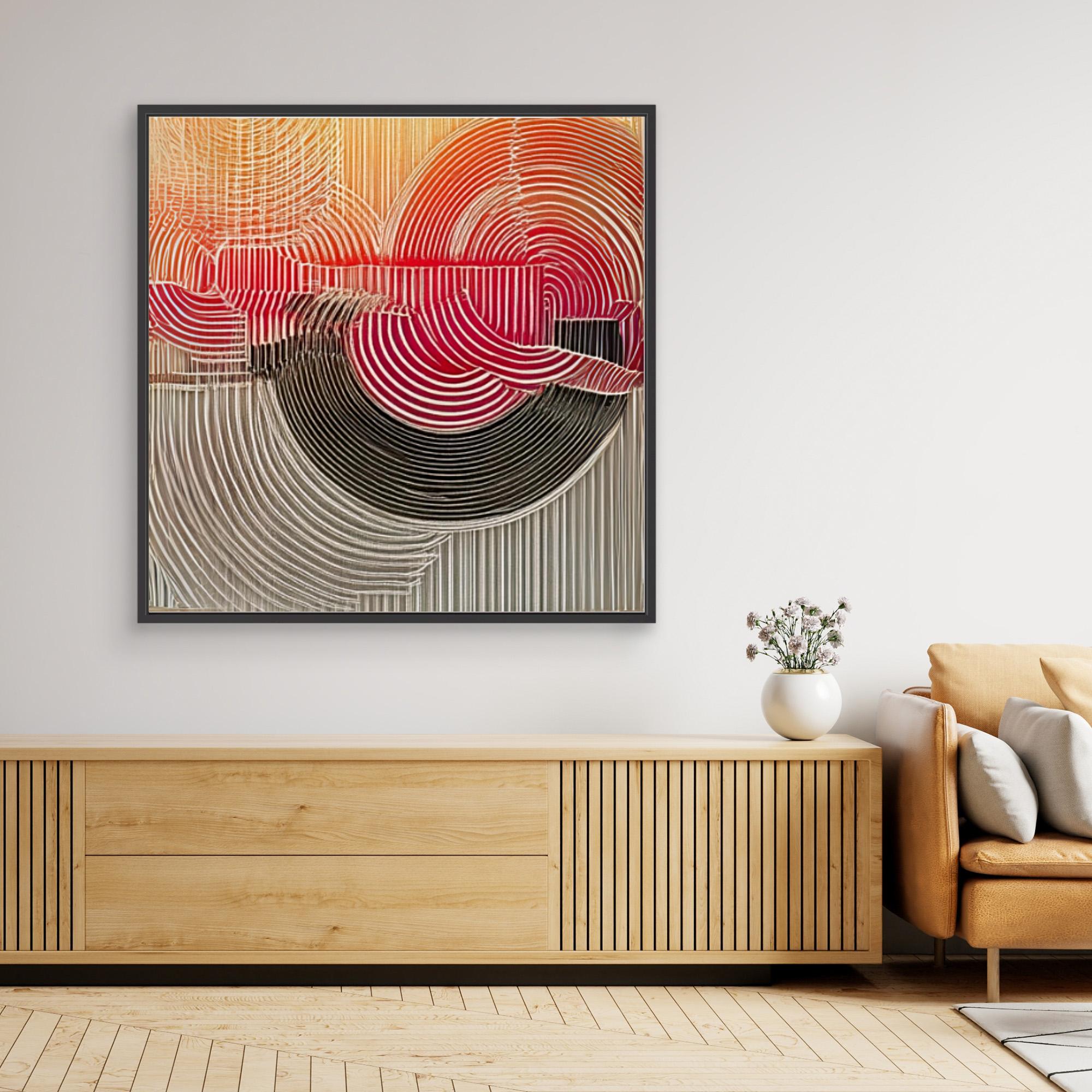 Canvas Print : Rhythmic Fusion - Abstract Textured Canvas Art modern abstract canvas wall art by Rossetti Art – luxury interior design artwork for living room, bedroom, office – Canvas Print : Rhythmic Fusion Modern Art Statement Rhythmic Fusion