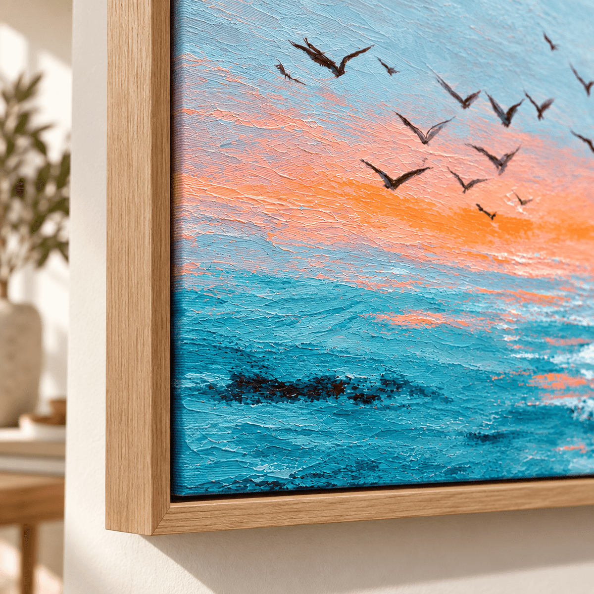 Seagull Wall Art – Golden Flight by Rossetti Art