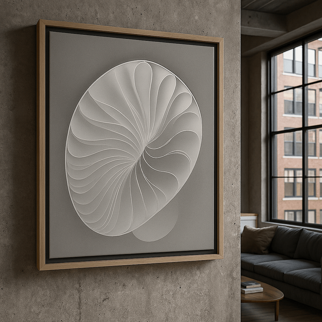 Canvas Print: "Serene Spiral" – Elegant Minimalist Wall Art Print - Chiara Rossetti