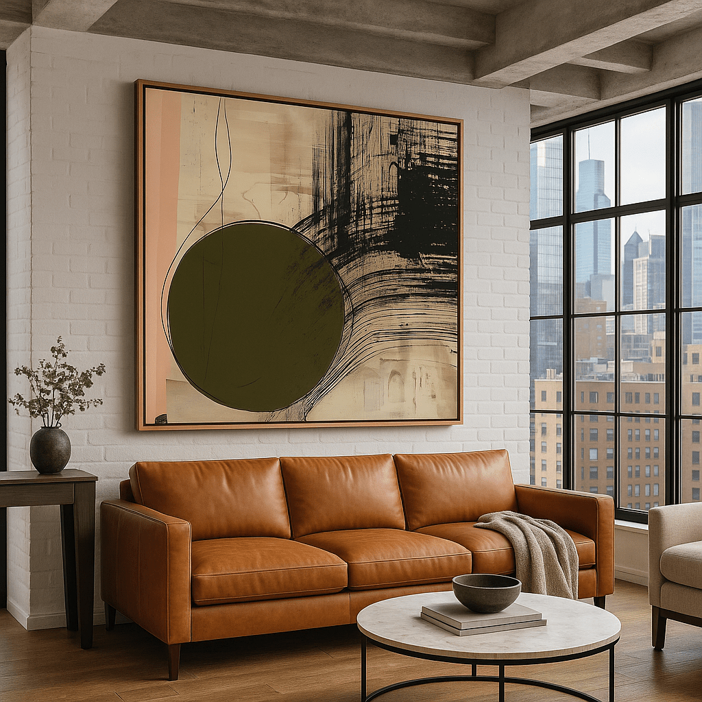 Canvas Print : "Serenity in Motion" - Minimalist Abstract Art Print modern abstract canvas wall art by Rossetti Art – luxury interior design artwork for living room, bedroom, office – contemporary art piece Contemporary Canvas Art Contemporary canvas print