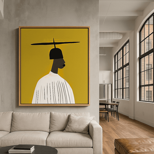 Abstract Portrait Art Canvas Print — Silent Balance by Rossetti Art