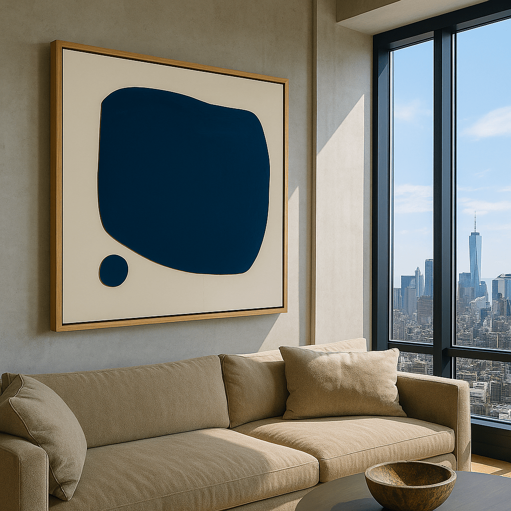 Canvas Print: Silent Form - Wabi - Sabi Minimalist Abstract Canvas modern abstract canvas wall art by Rossetti Art – luxury interior design artwork for living room, bedroom, office – abstract wall art canvas print art Chiara Rossetti