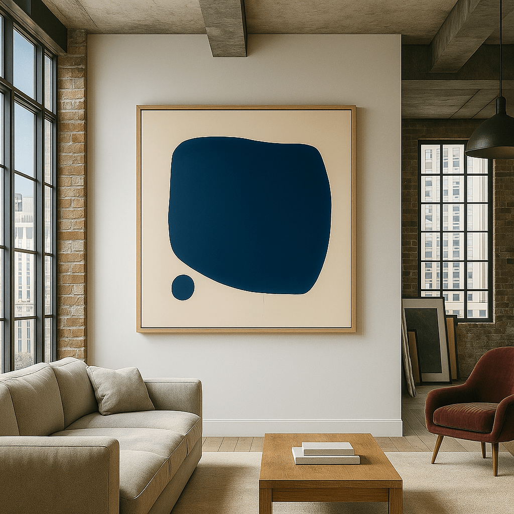 Canvas Print: Silent Form - Wabi - Sabi Minimalist Abstract Canvas modern abstract canvas wall art by Rossetti Art – luxury interior design artwork for living room, bedroom, office – abstract wall art canvas print art Chiara Rossetti