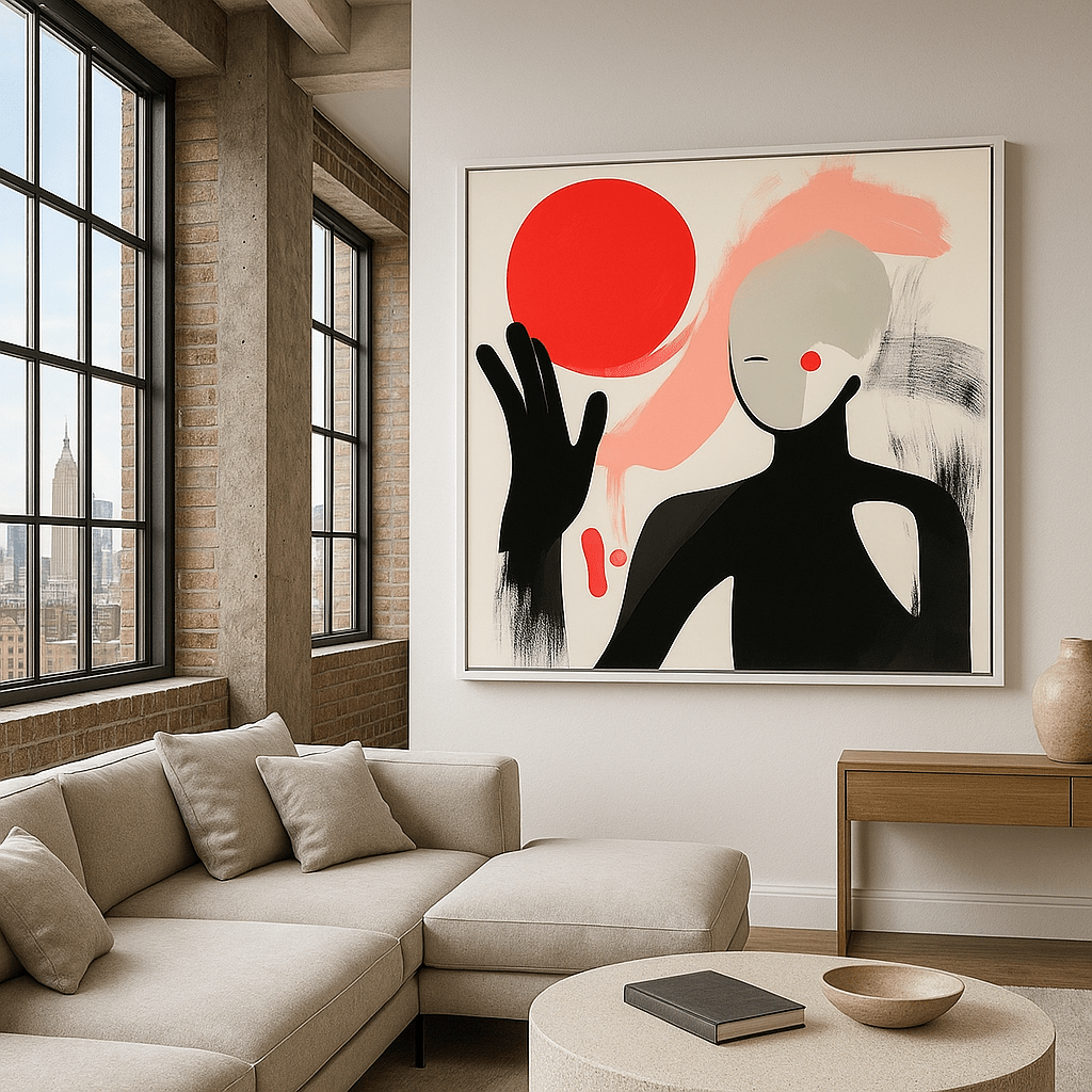 Canvas Print : Silent Reach - Minimalist Abstract Art Print modern abstract canvas wall art by Rossetti Art – luxury interior design artwork for living room, bedroom, office – contemporary art piece Contemporary Canvas Art Contemporary canvas print