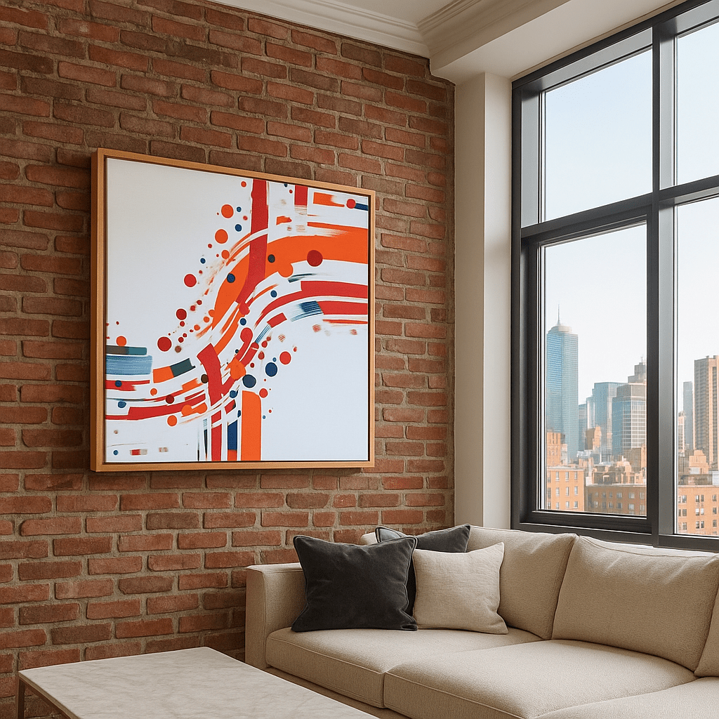 Canvas Print: Solar Flow – Abstract Colorful Canvas Print | Modern Wall Art by Chiara Rossetti modern abstract canvas wall art by Rossetti Art – luxury interior design artwork for living room, bedroom, office – abstractnew canvas print art Chiara Rossetti