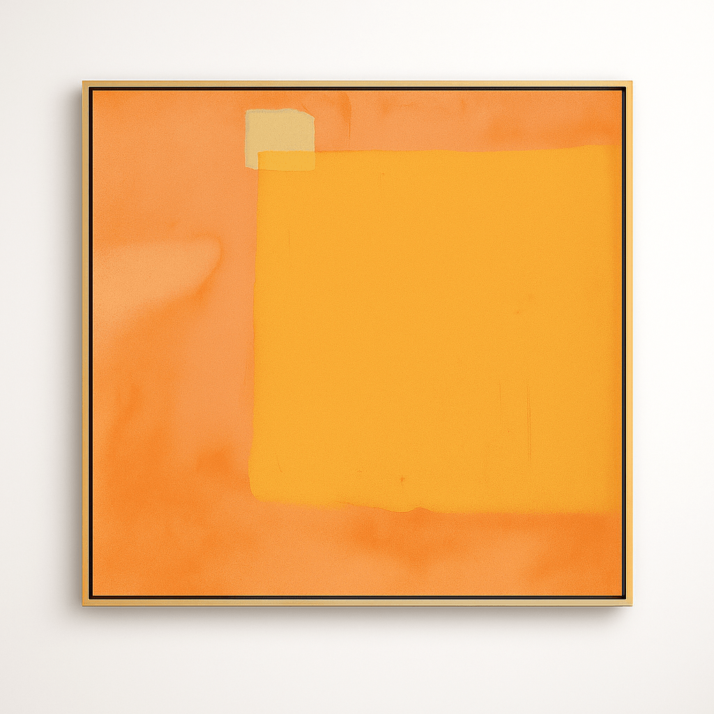 Canvas Print: Solstice Glow - Modern Abstract Orange Canvas modern abstract canvas wall art by Rossetti Art – luxury interior design artwork for living room, bedroom, office – abstract wall art canvas print art Chiara Rossetti