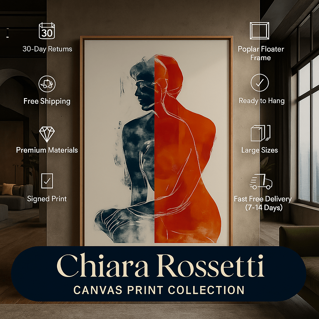 Canvas Print : Split Reflections - Abstract Canvas Art by Chiara Rosetti - Chiara Rossetti