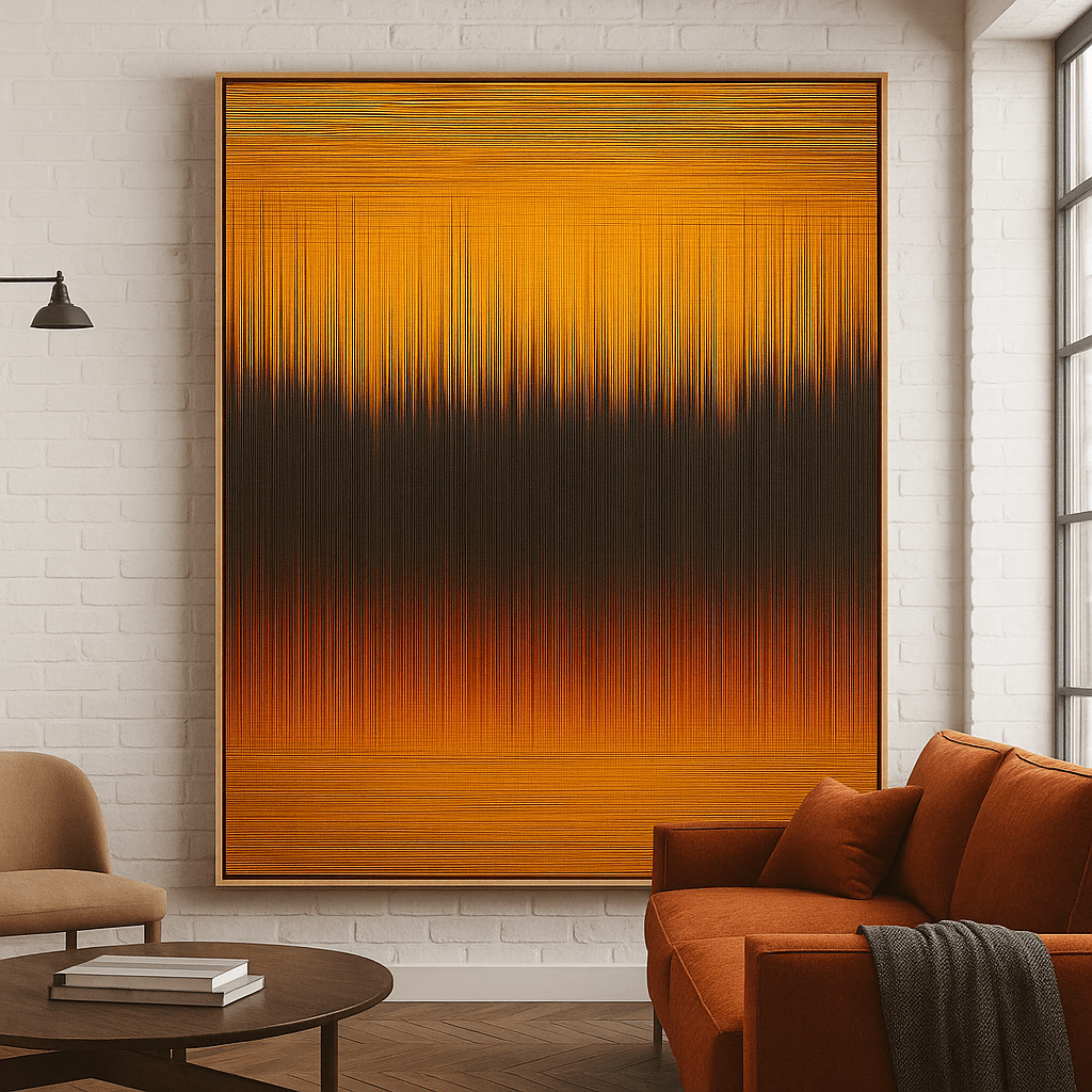 Canvas Print : "Sunburn Skyline" – Abstract Canvas Print for Modern Interiors - Chiara Rossetti