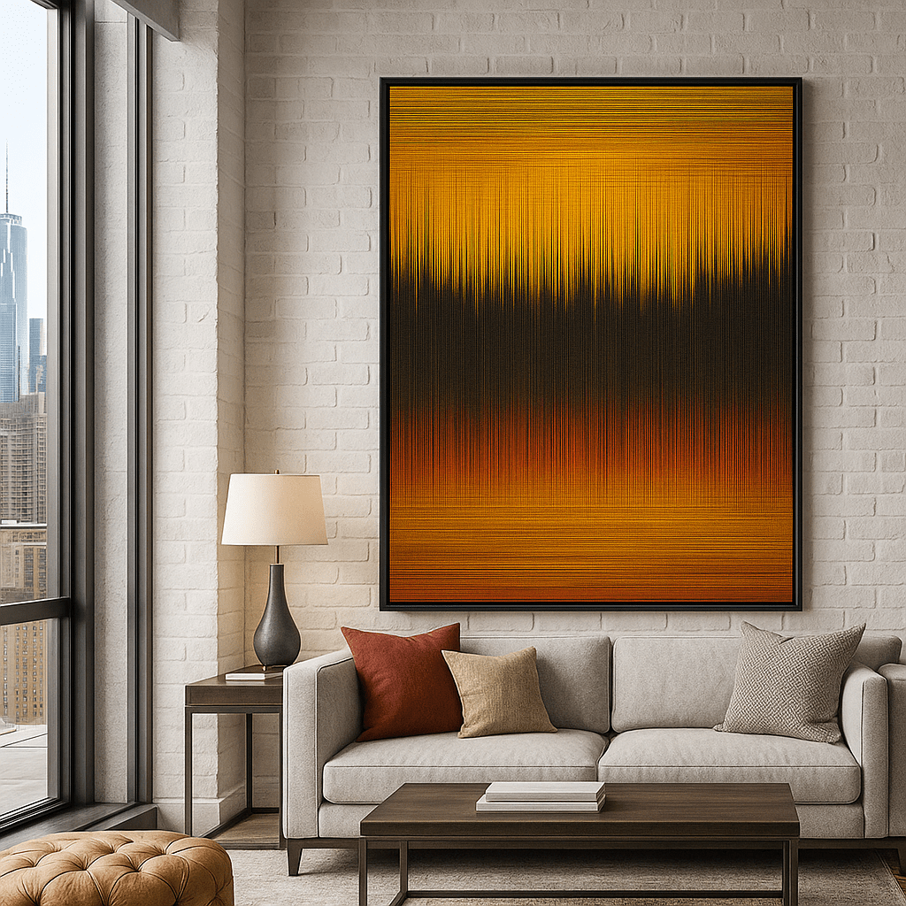 Canvas Print : "Sunburn Skyline" – Abstract Canvas Print for Modern Interiors - Chiara Rossetti