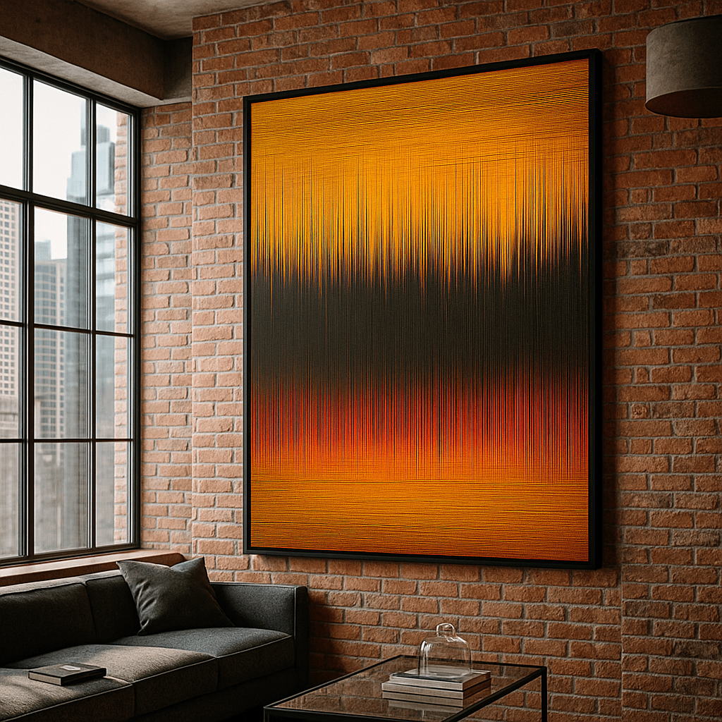 Canvas Print : "Sunburn Skyline" – Abstract Canvas Print for Modern Interiors - Chiara Rossetti