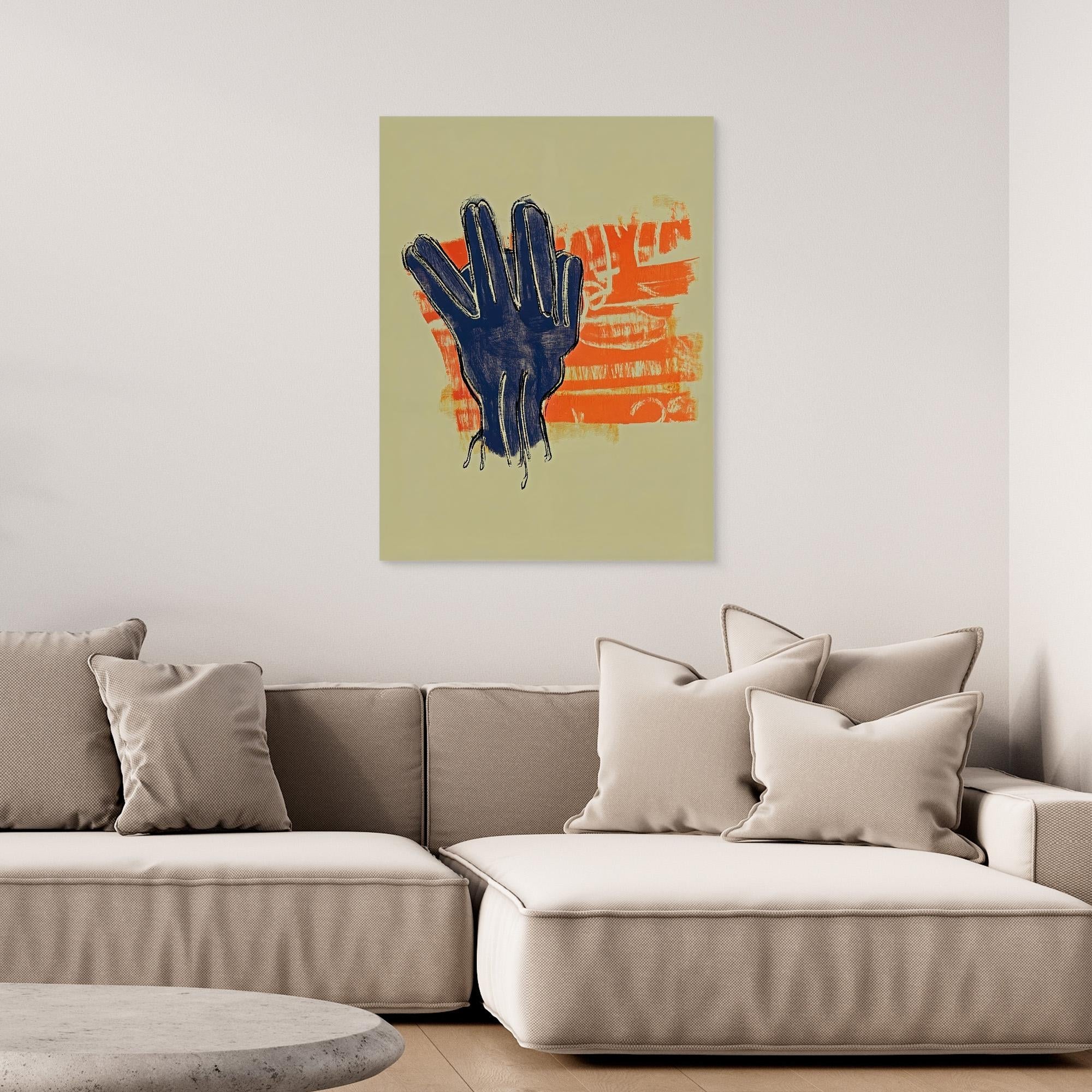 Canvas Print: Surreal Reach – Abstract Expressionism Art modern abstract canvas wall art by Rossetti Art – luxury interior design artwork for living room, bedroom, office – Abstract Emotional Art Bold Modern Canvas Creative Interior Decor