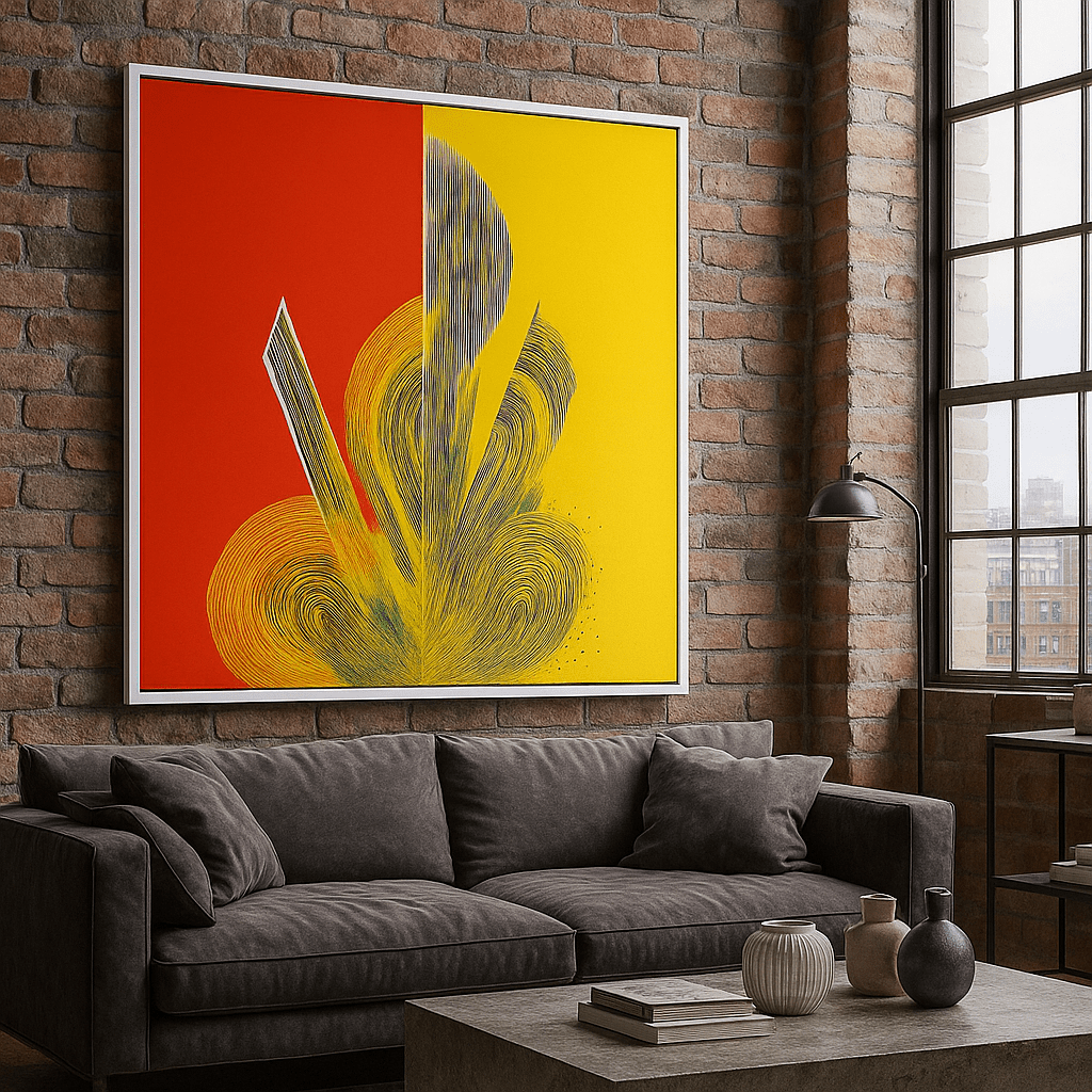 Canvas Print : "Symmetric Boom" – Psychedelic Abstract Canvas Print - Chiara Rossetti
