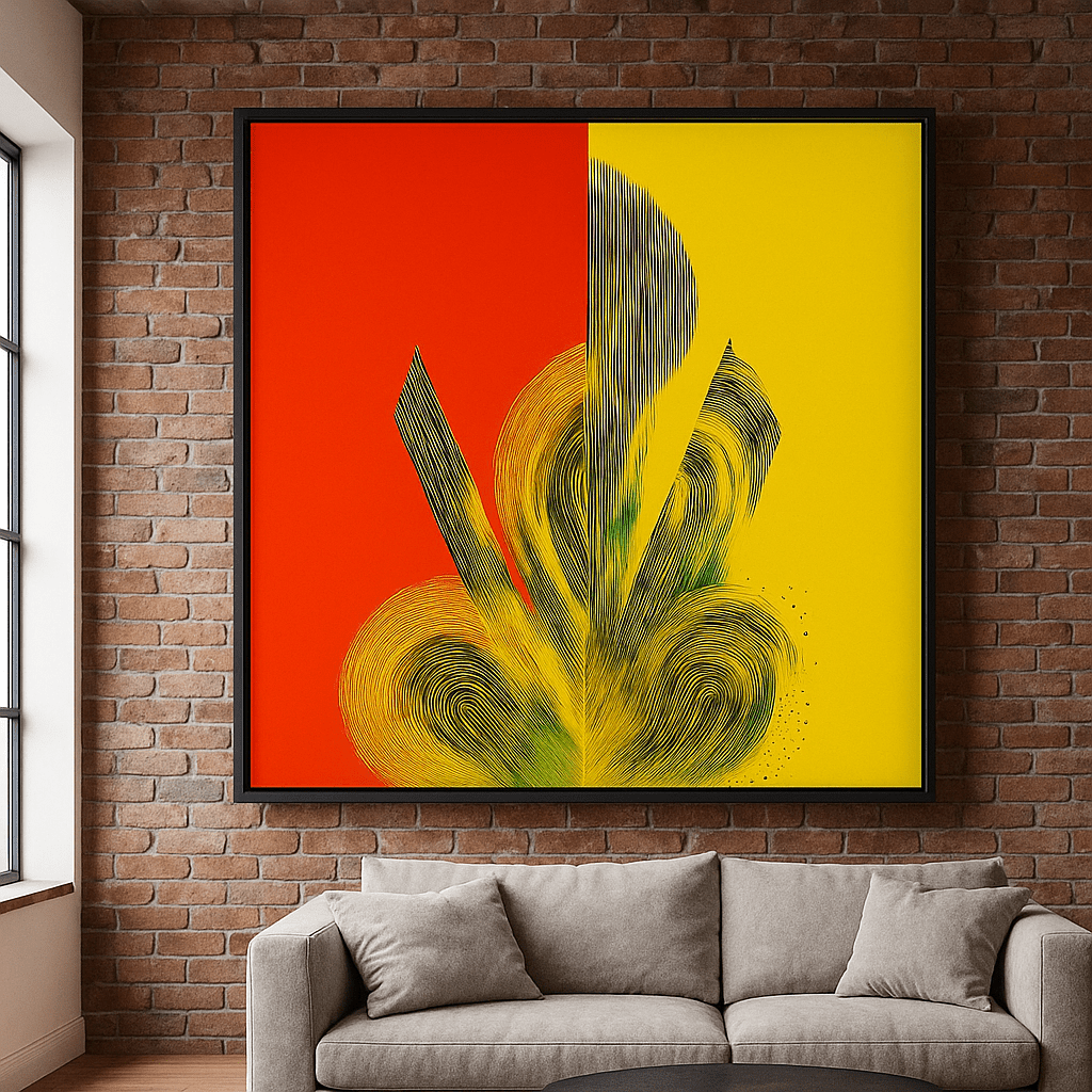 Canvas Print : "Symmetric Boom" – Psychedelic Abstract Canvas Print - Chiara Rossetti