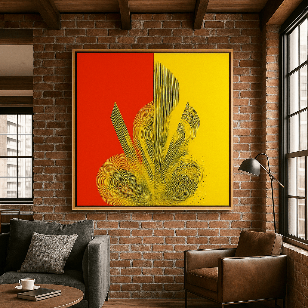 Canvas Print : "Symmetric Boom" – Psychedelic Abstract Canvas Print - Chiara Rossetti