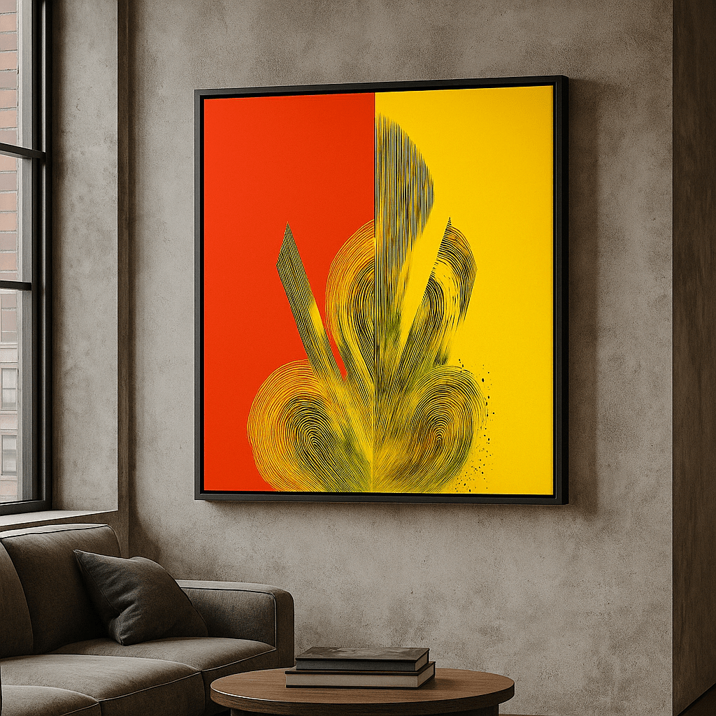 Canvas Print : "Symmetric Boom" – Psychedelic Abstract Canvas Print - Chiara Rossetti