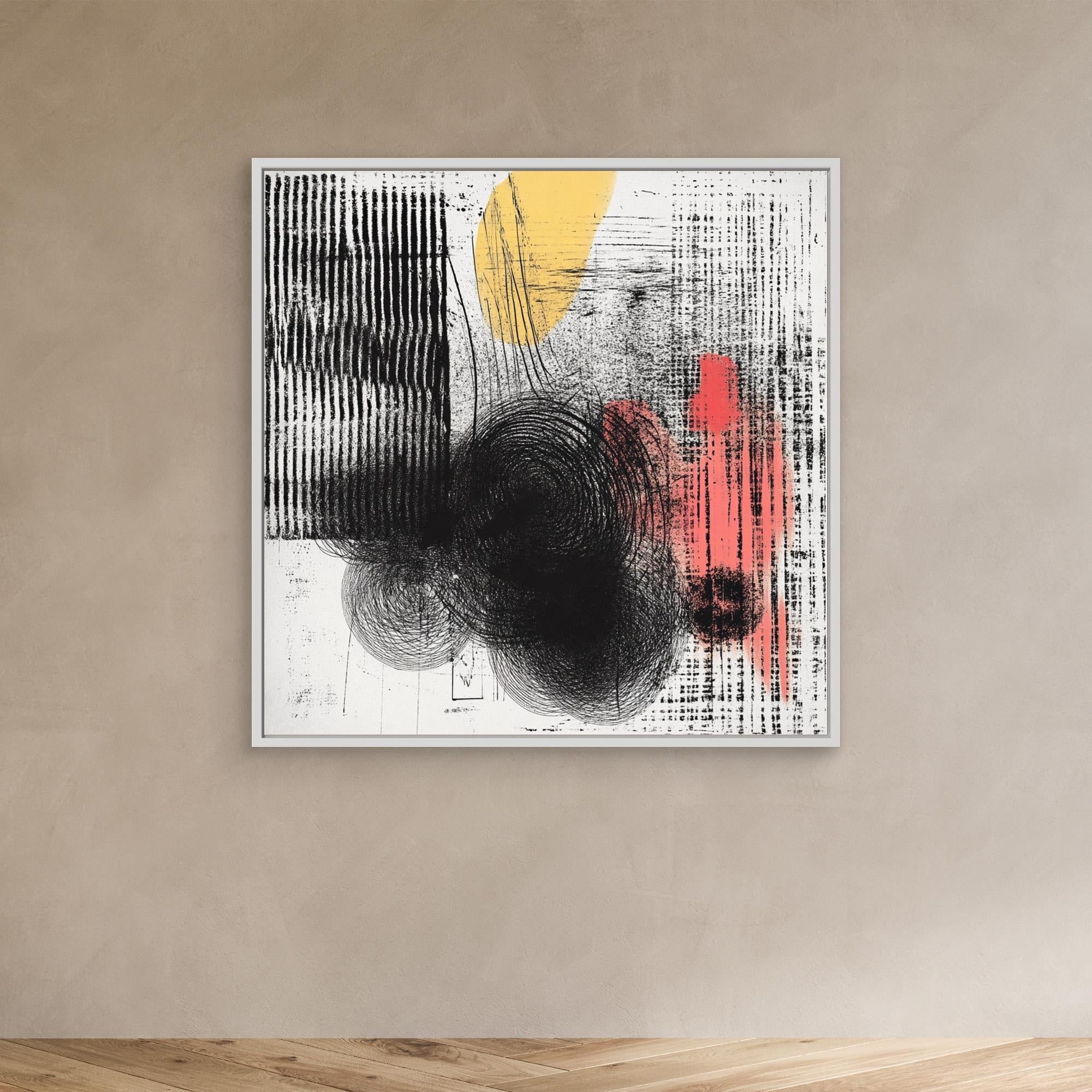 Canvas Print: "Textured Reflections - Modern Abstract Art" modern abstract canvas wall art by Rossetti Art – luxury interior design artwork for living room, bedroom, office – Textured Abstract Art