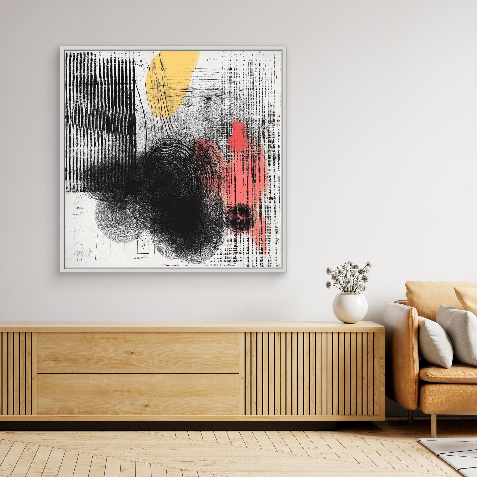 Canvas Print: "Textured Reflections - Modern Abstract Art" modern abstract canvas wall art by Rossetti Art – luxury interior design artwork for living room, bedroom, office – Textured Abstract Art