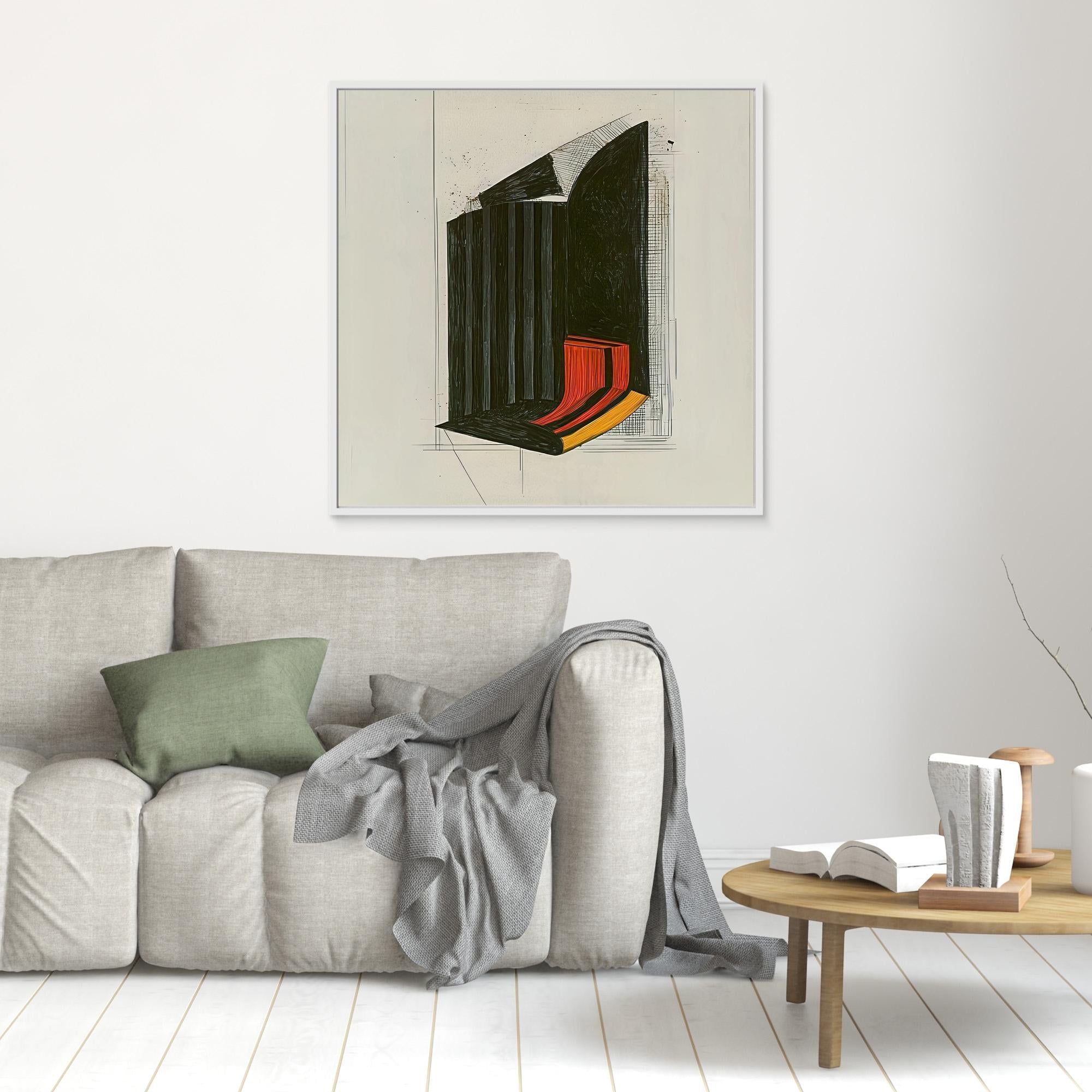 Canvas Print: The Obsidian Flow - Modern Abstract Art modern abstract canvas wall art by Rossetti Art – luxury interior design artwork for living room, bedroom, office – Abstract Art Prints Abstract Canvas Print Abstract Home Decor